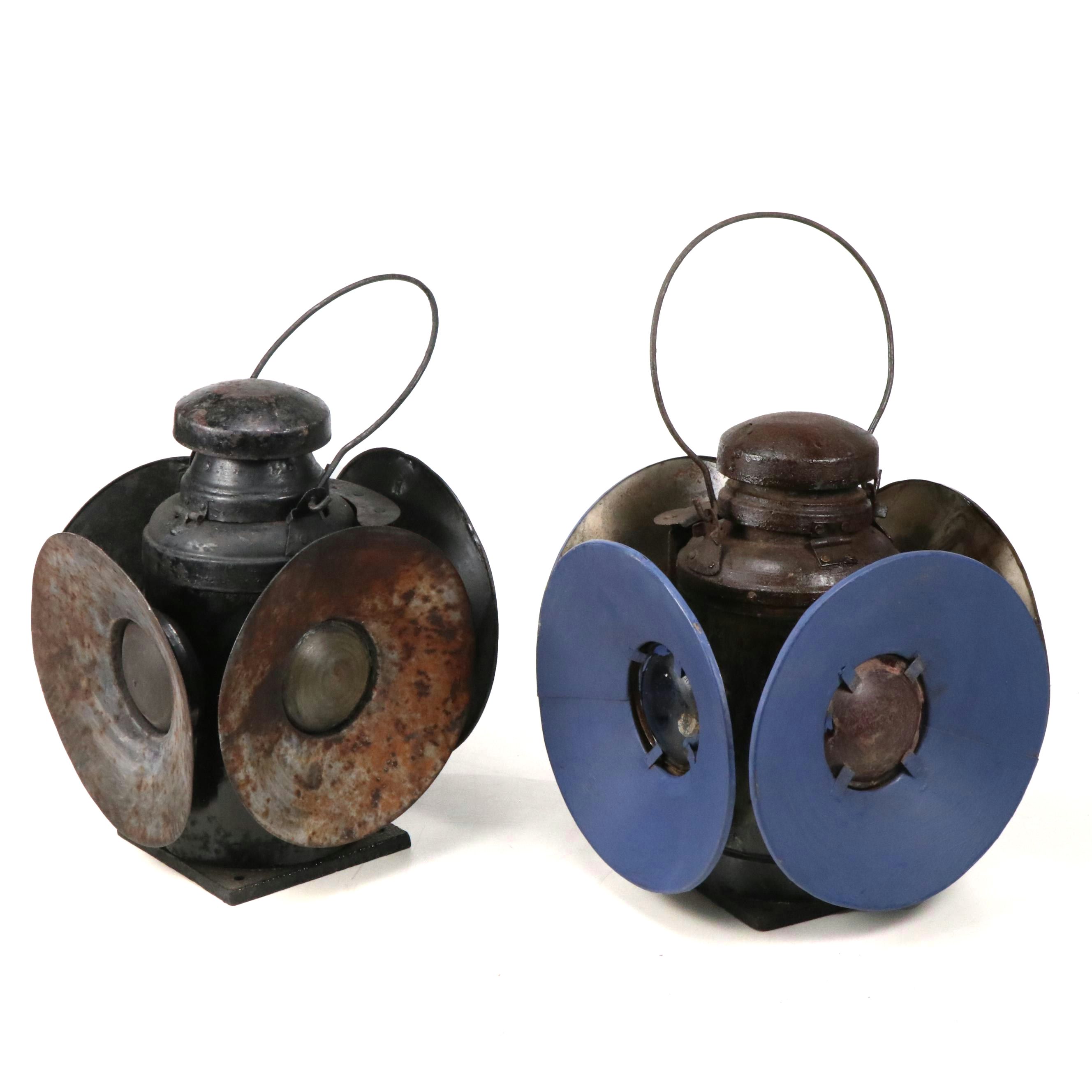 Adlake Style Metal Railroad Lanterns