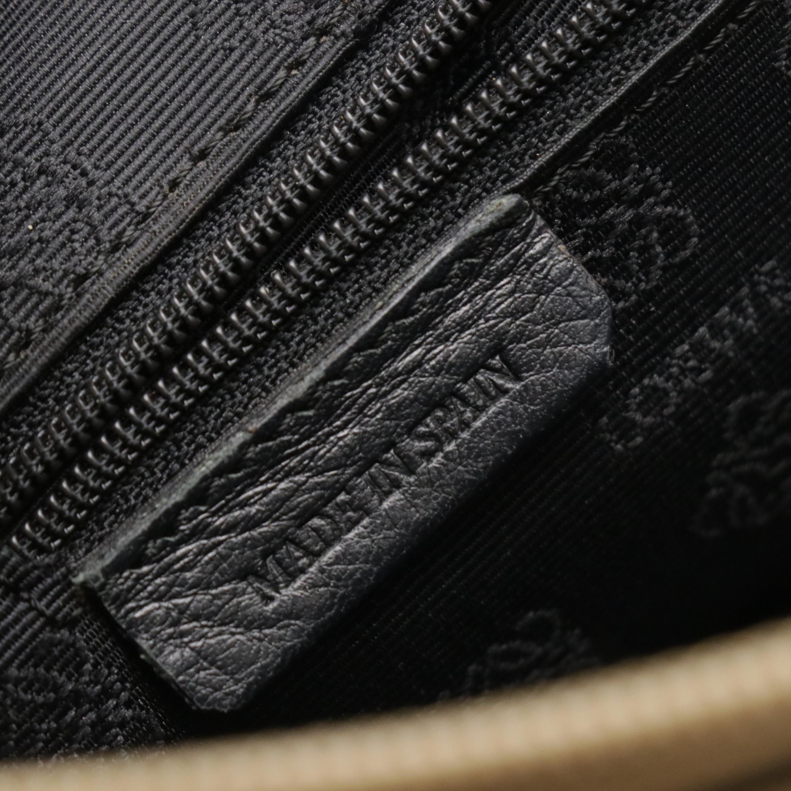 Loewe Zip Tote in Brown Patent Leather