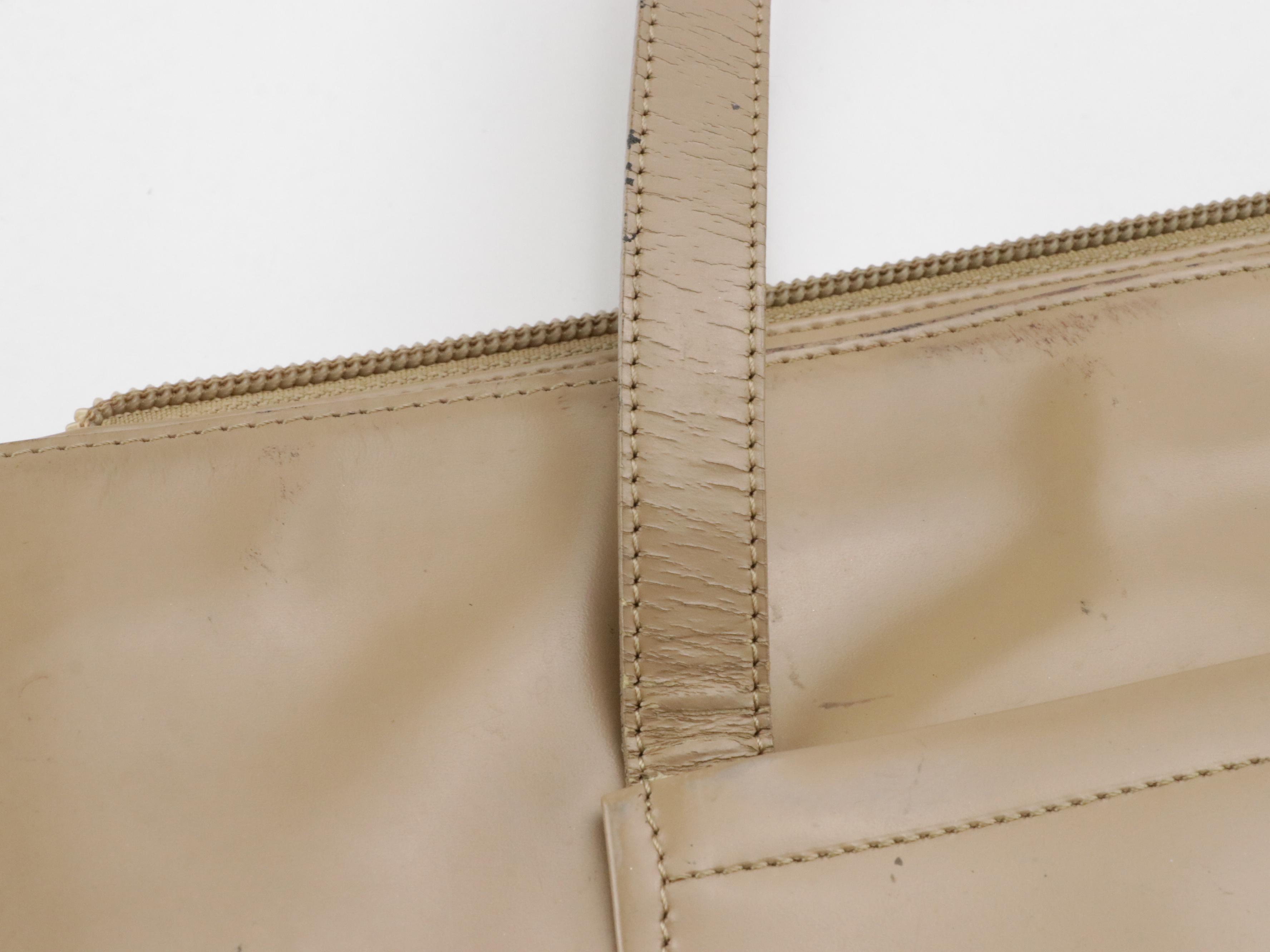 Loewe Zip Tote in Brown Patent Leather