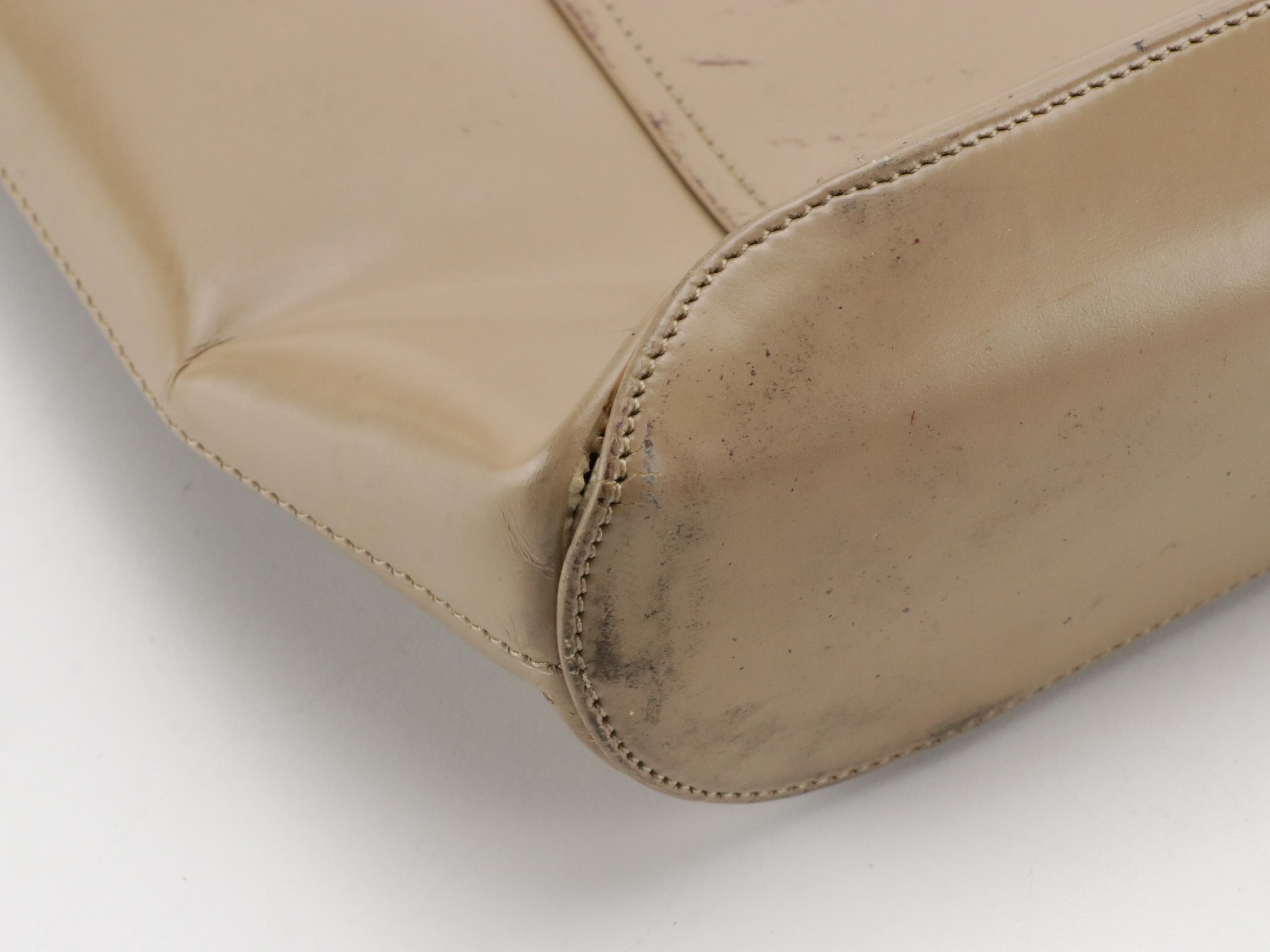 Loewe Zip Tote in Brown Patent Leather