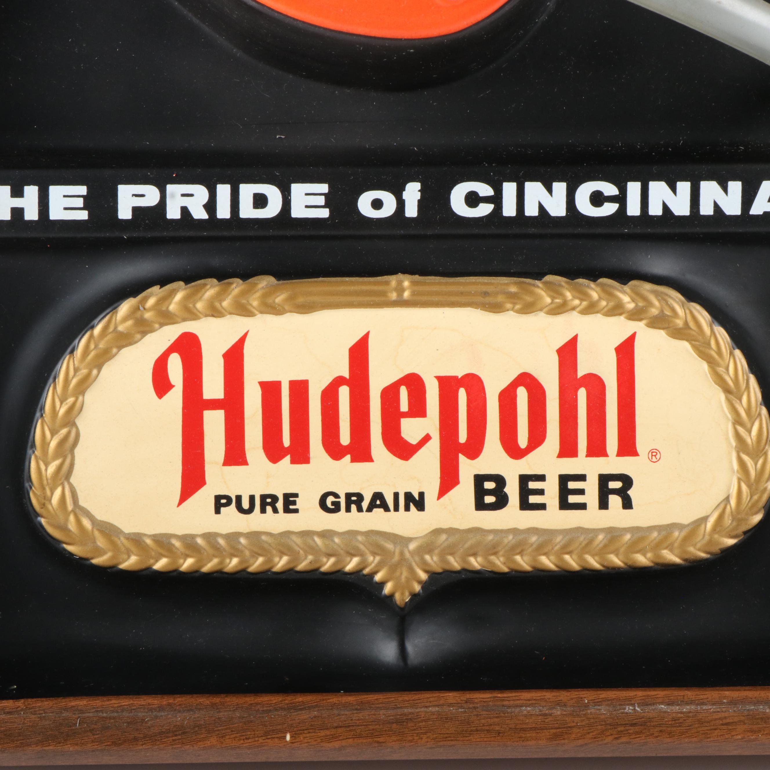 Cincinnati Bengals Hudepohl Beer Sign, Late 20th Century