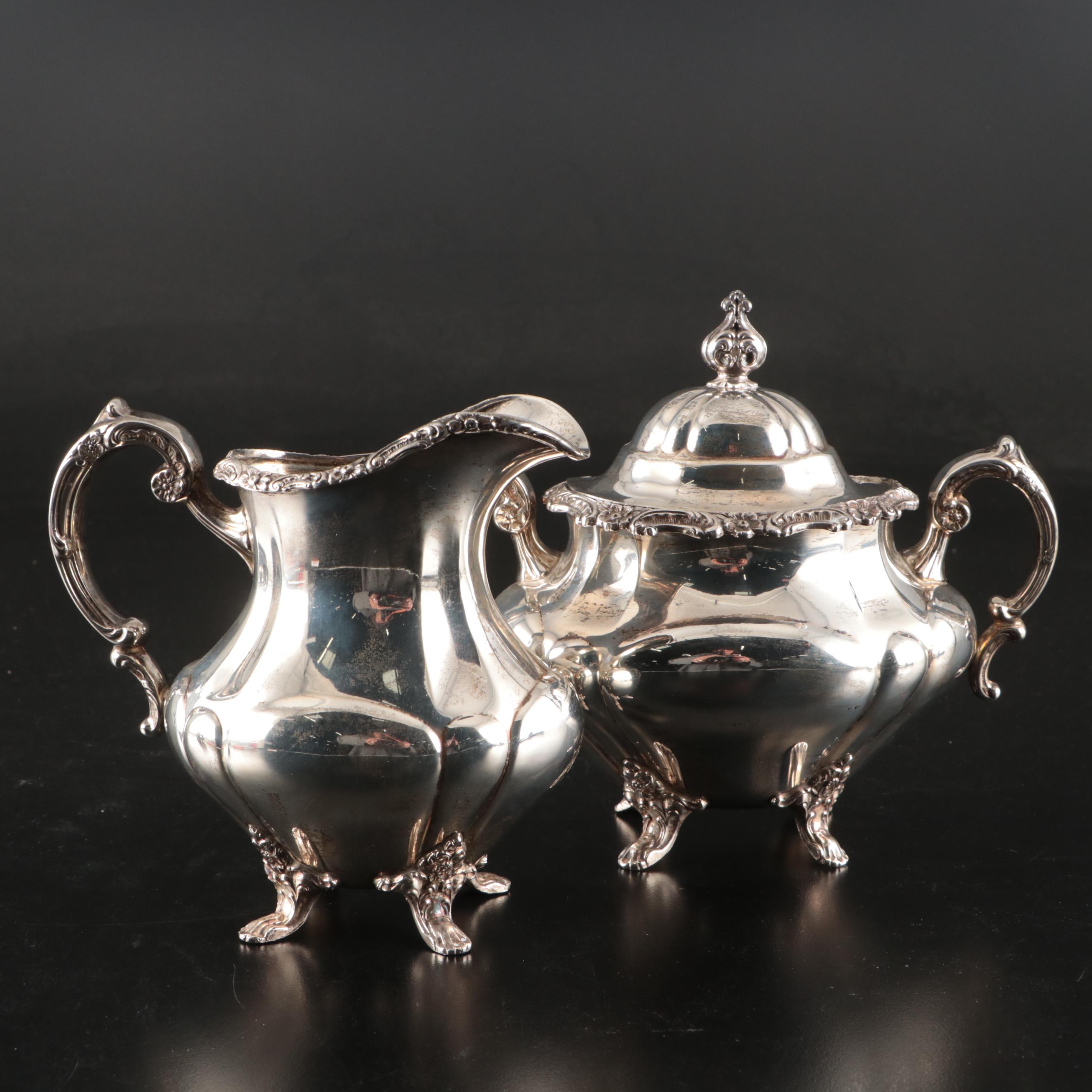 Reed & Barton Sterling Silver Sugar and Creamer with Other American Tableware