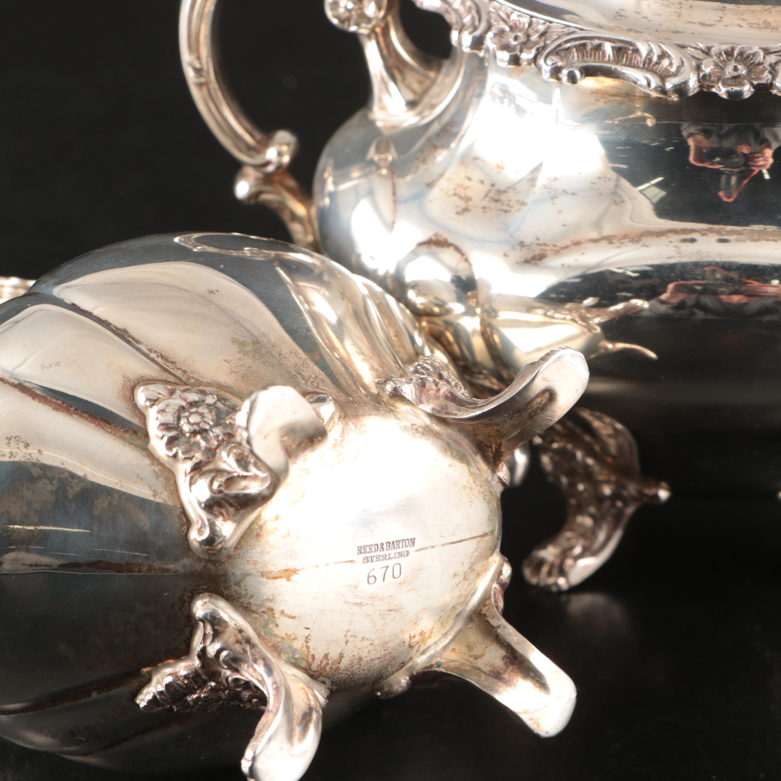 Reed & Barton Sterling Silver Sugar and Creamer with Other American Tableware