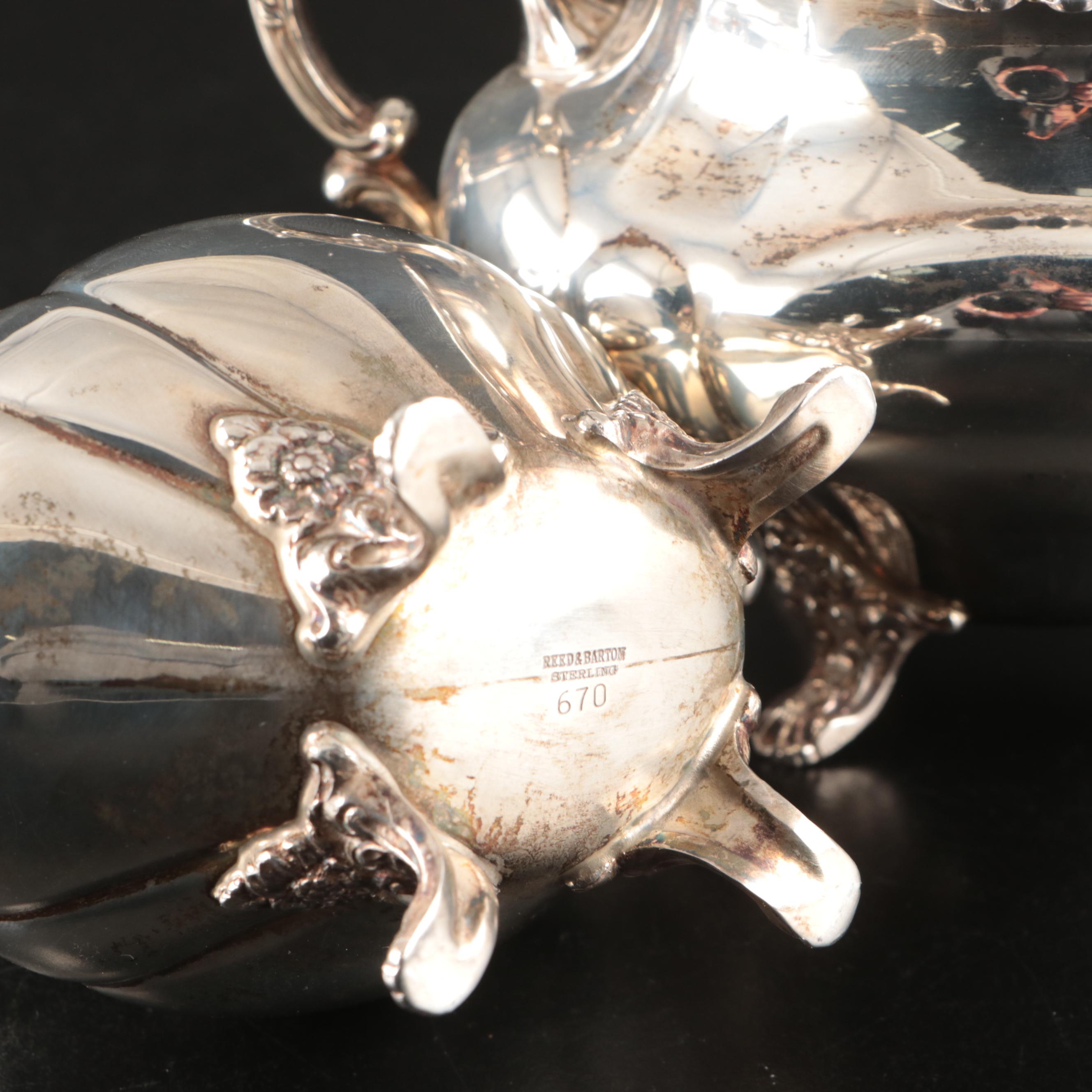 Reed & Barton Sterling Silver Sugar and Creamer with Other American Tableware