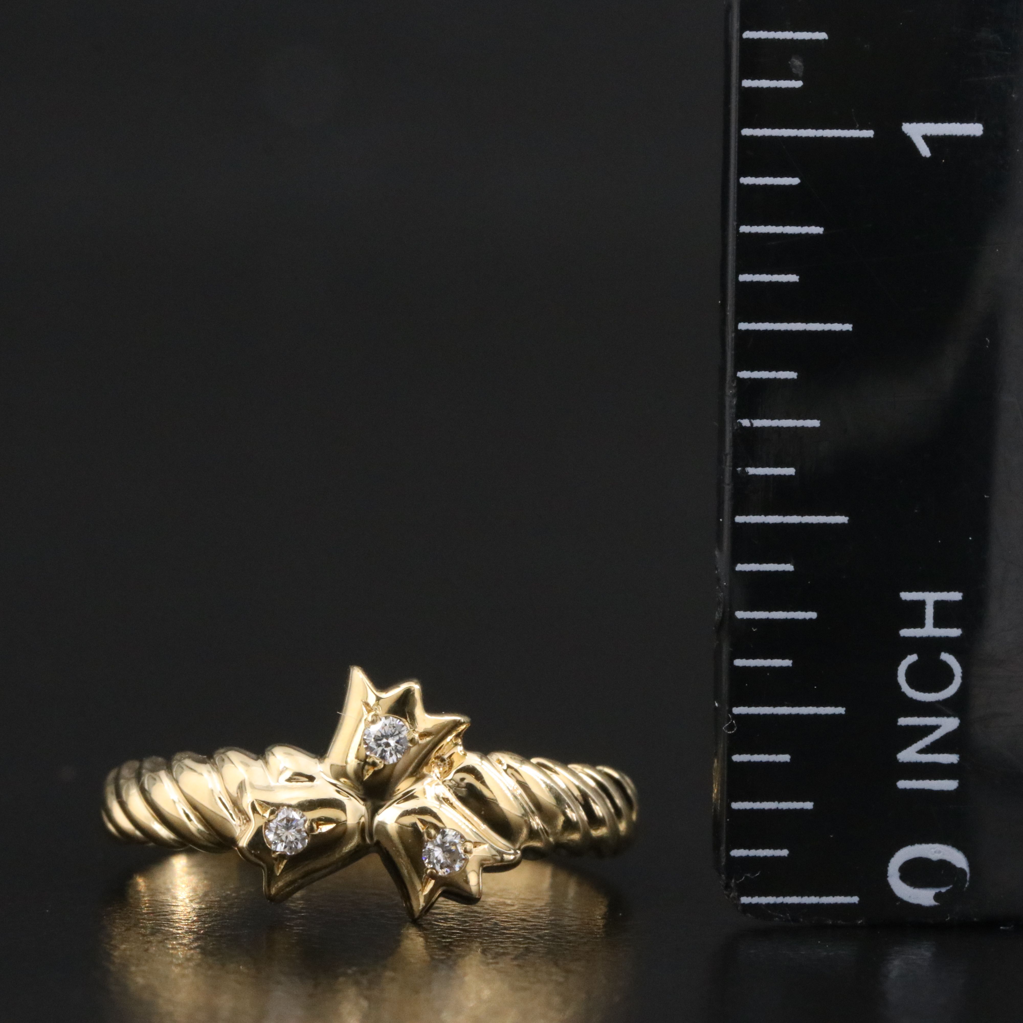 Dior 18K and Diamond Three Bell Ring