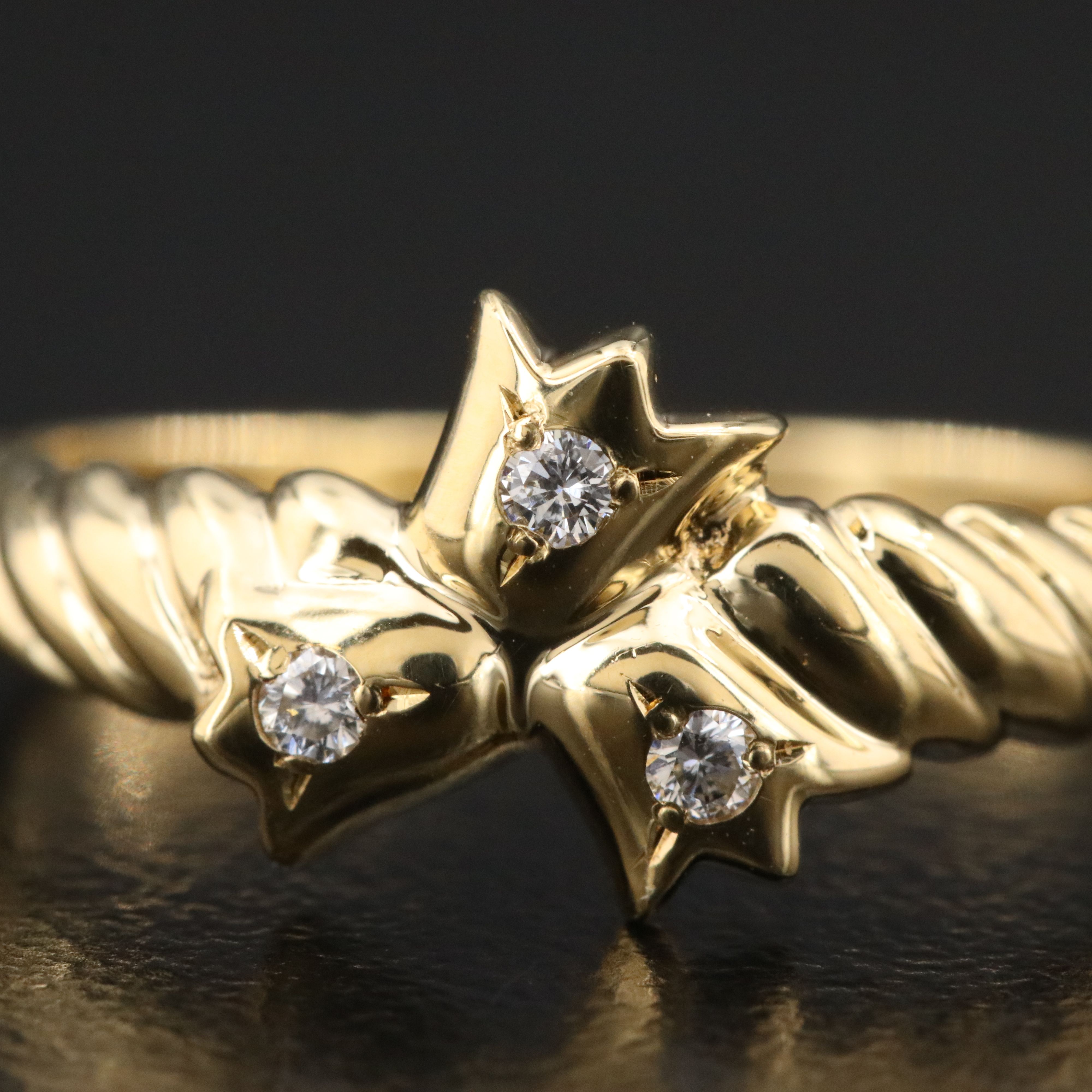 Dior 18K and Diamond Three Bell Ring