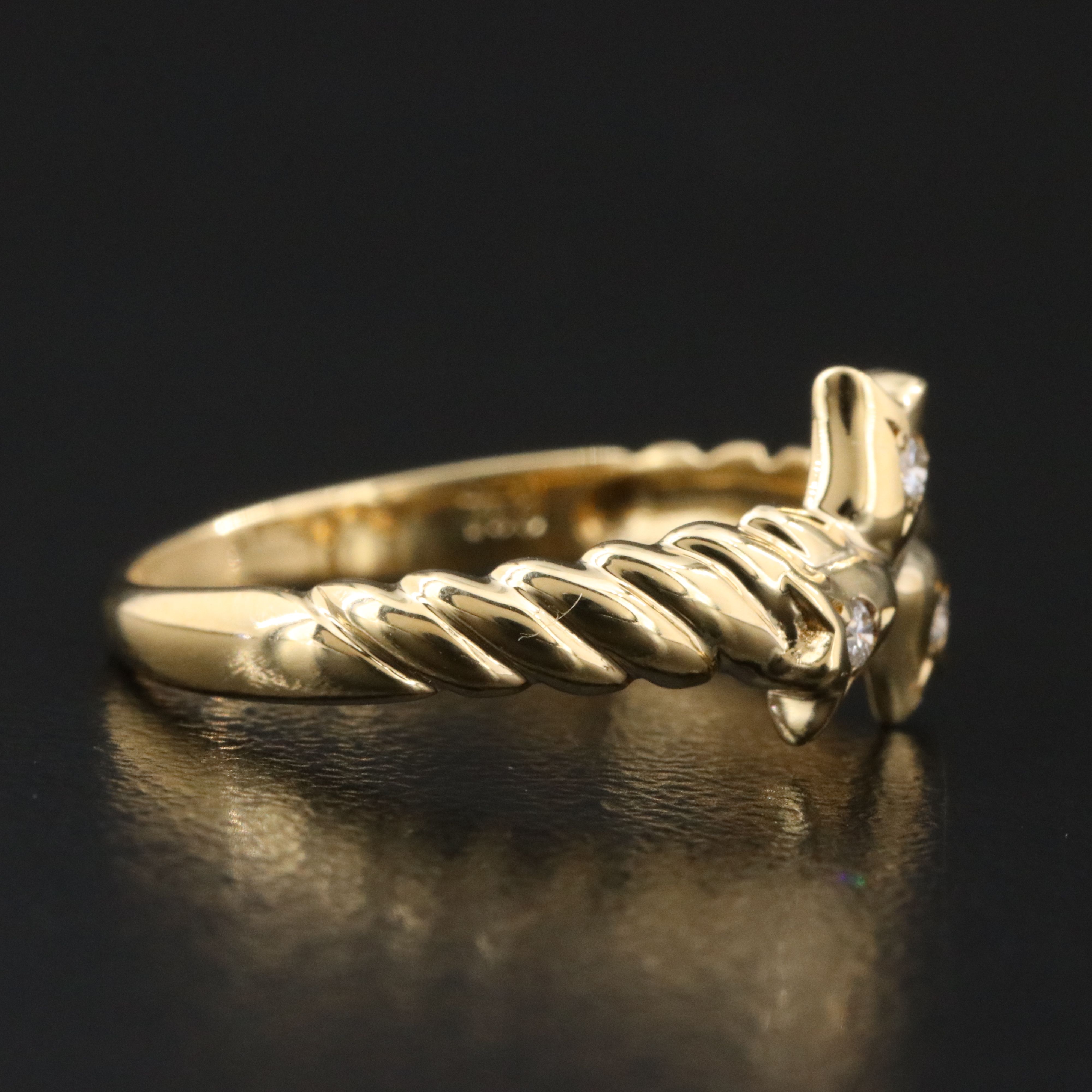 Dior 18K and Diamond Three Bell Ring