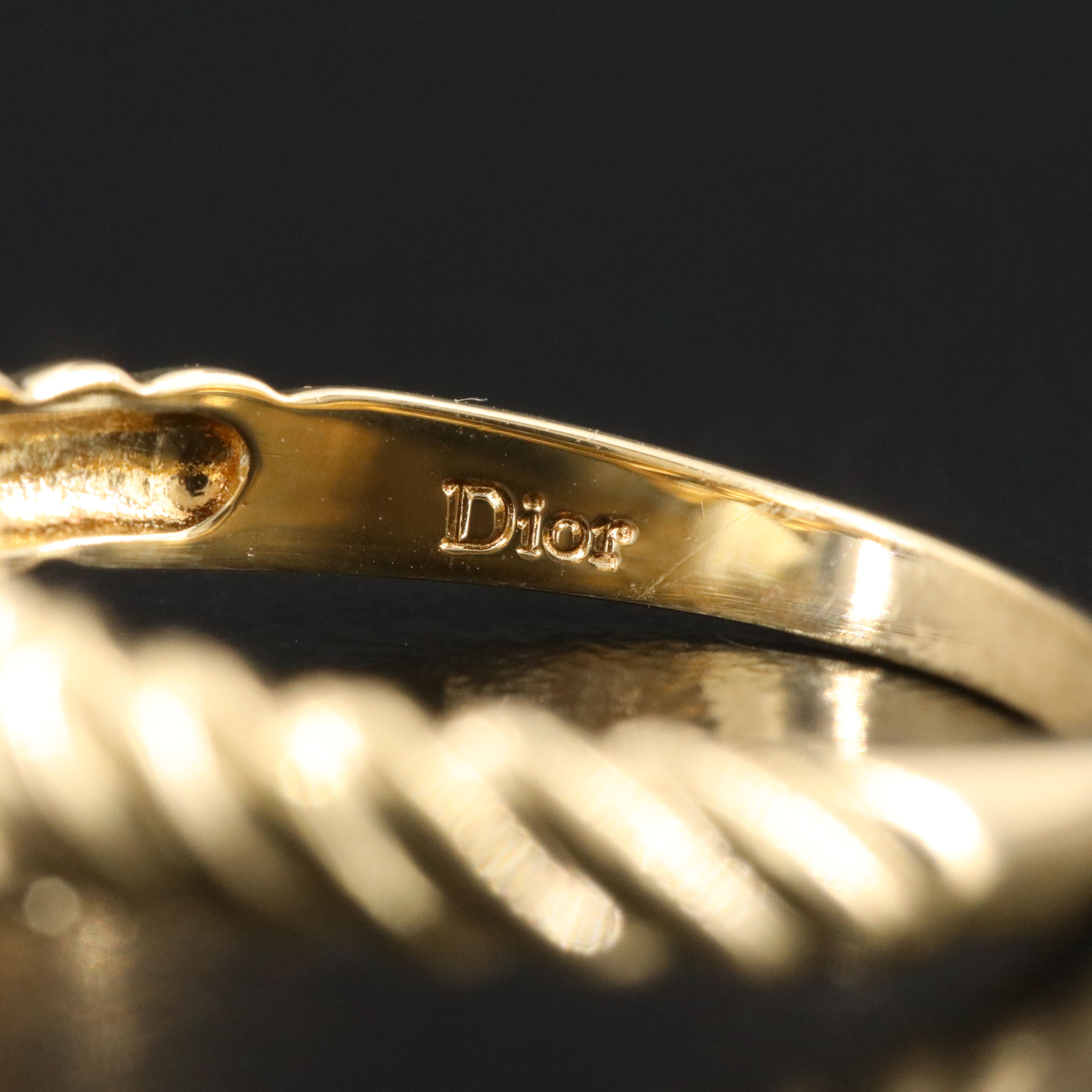 Dior 18K and Diamond Three Bell Ring