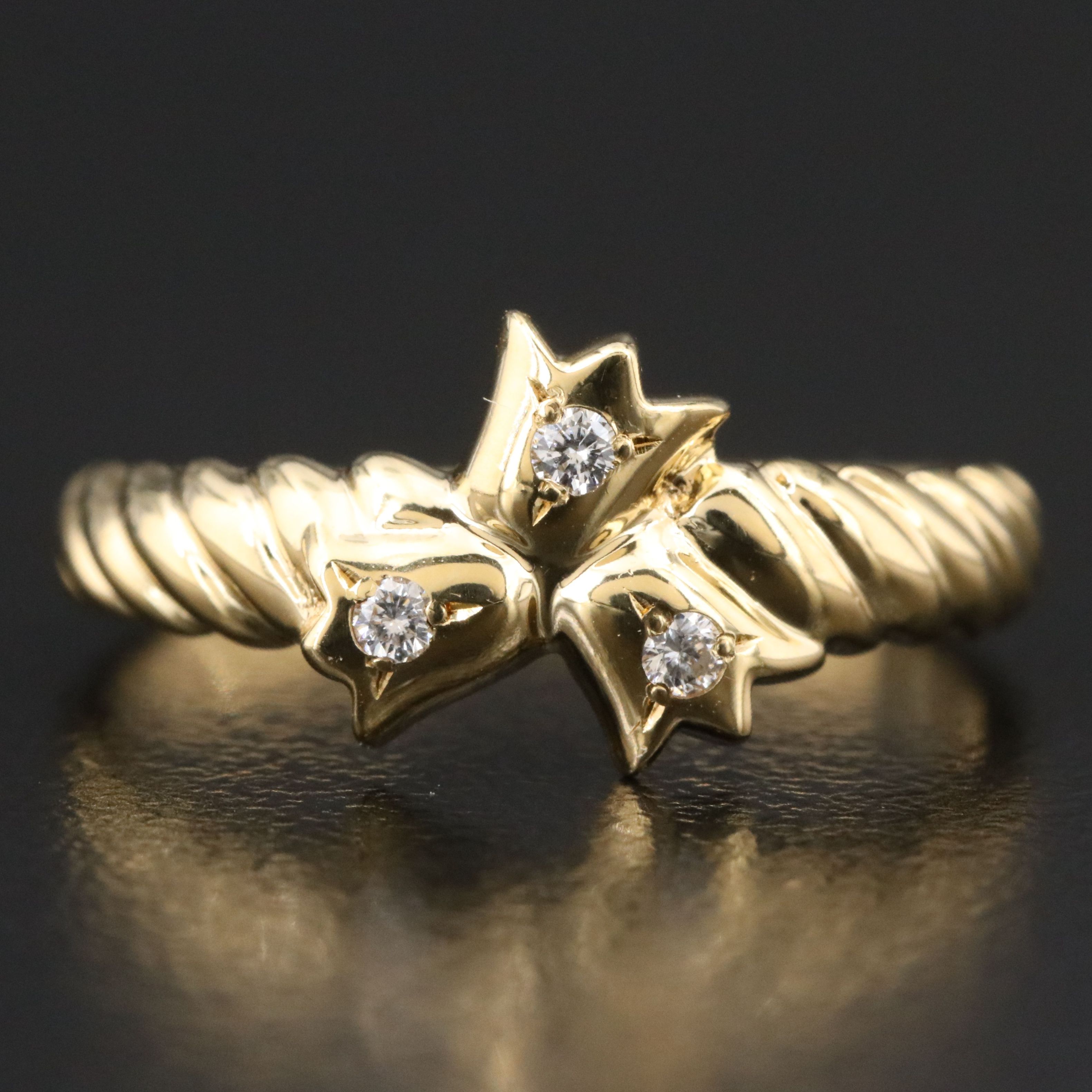 Dior 18K and Diamond Three Bell Ring