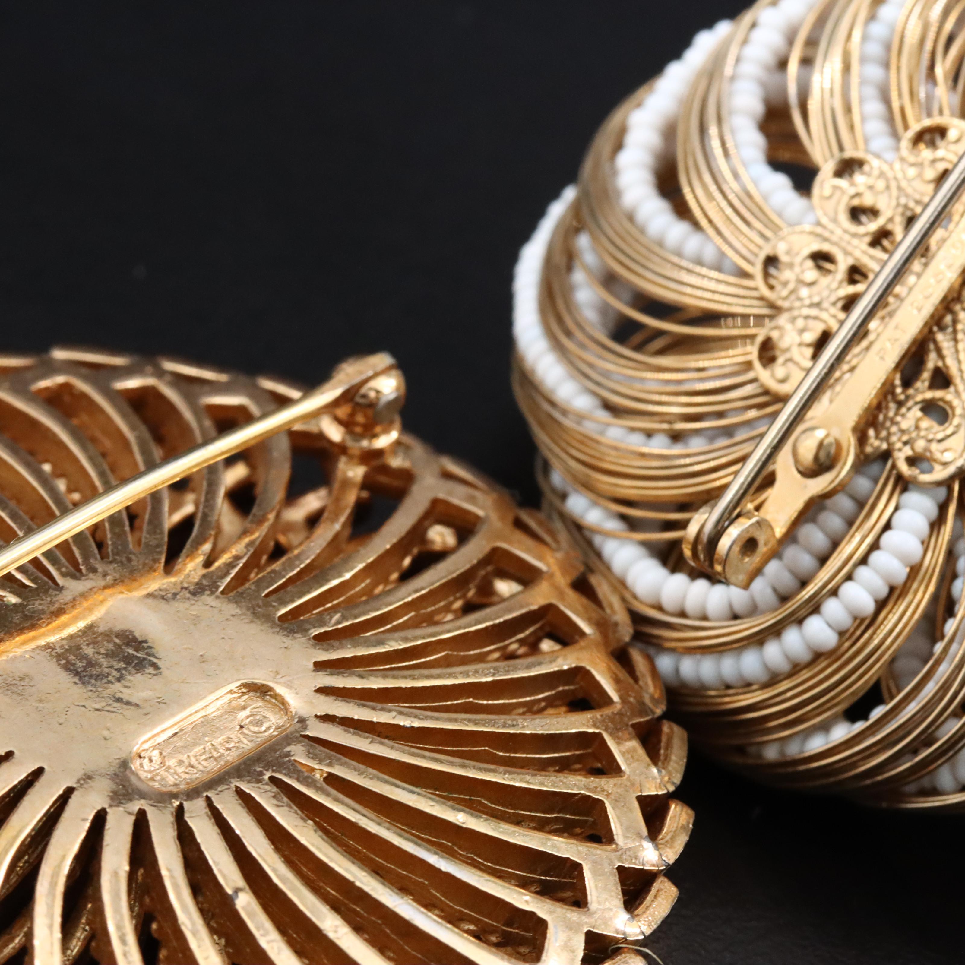 Brooches Including Crown Trifari and 1940s