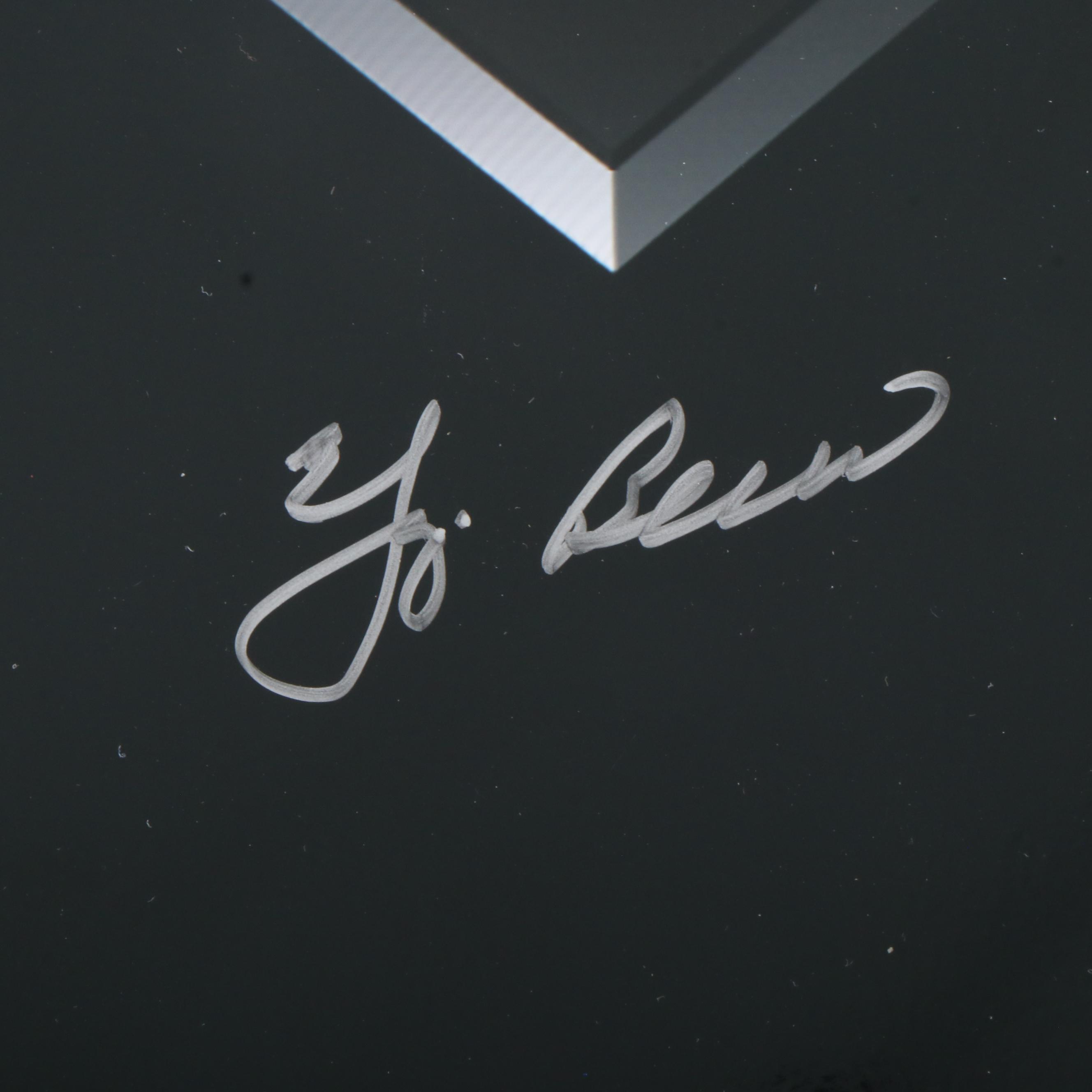 Gary Carter and Yogi Berra Signed Catcher Baseball Print, JSA