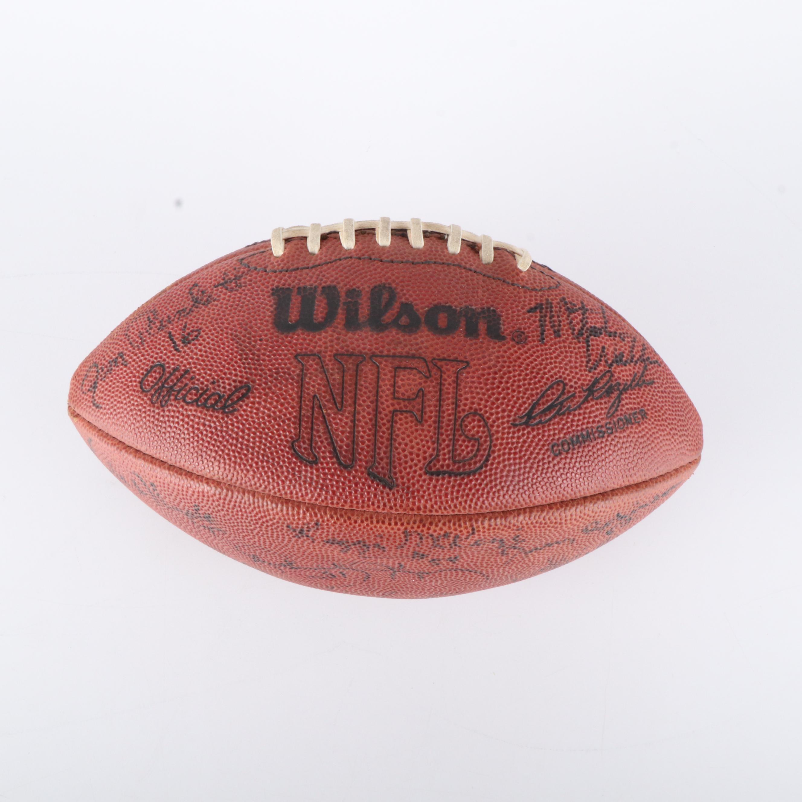 1985 Los Angeles Raiders Team Signed Wilson Football with Vann McElroy and More