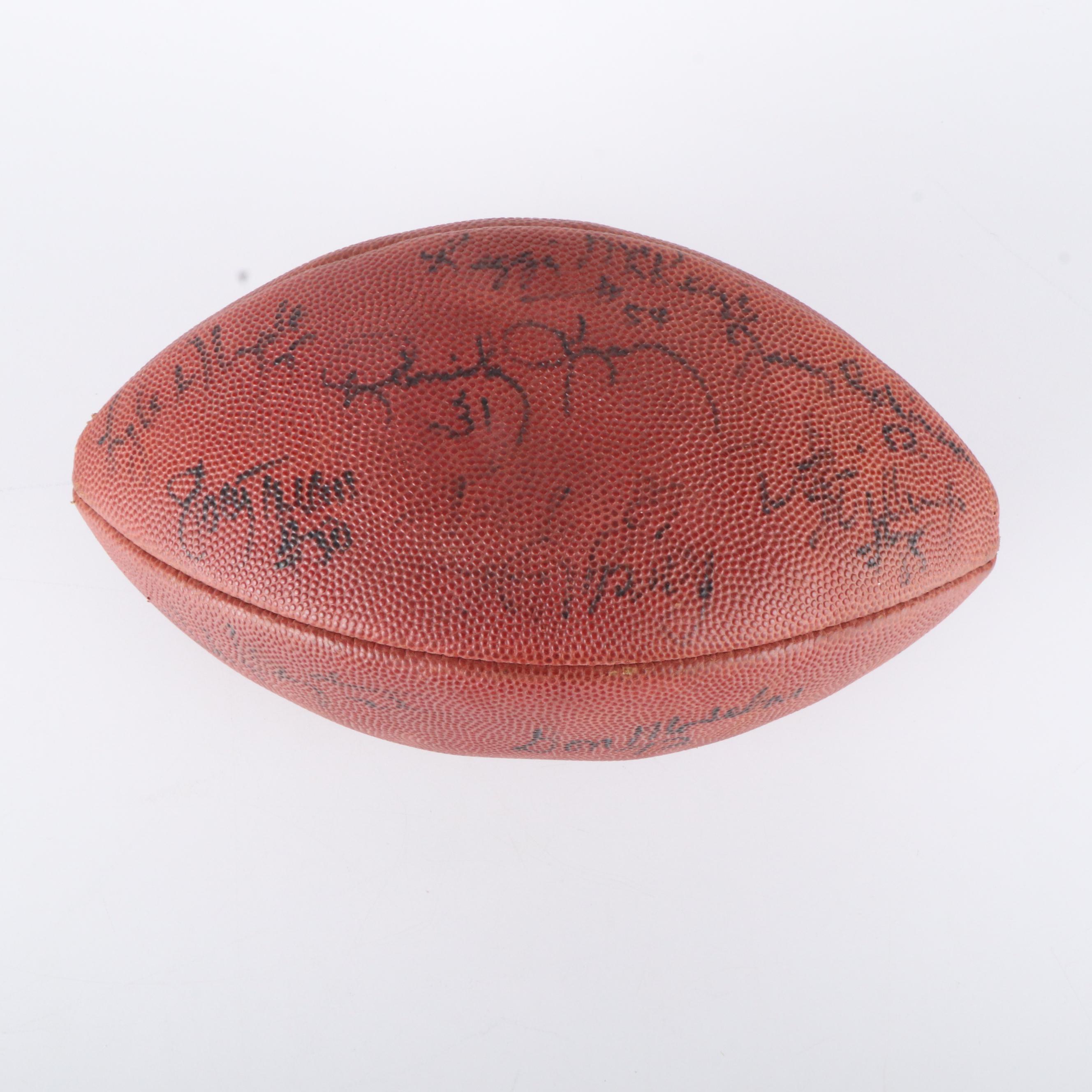 1985 Los Angeles Raiders Team Signed Wilson Football with Vann McElroy and More