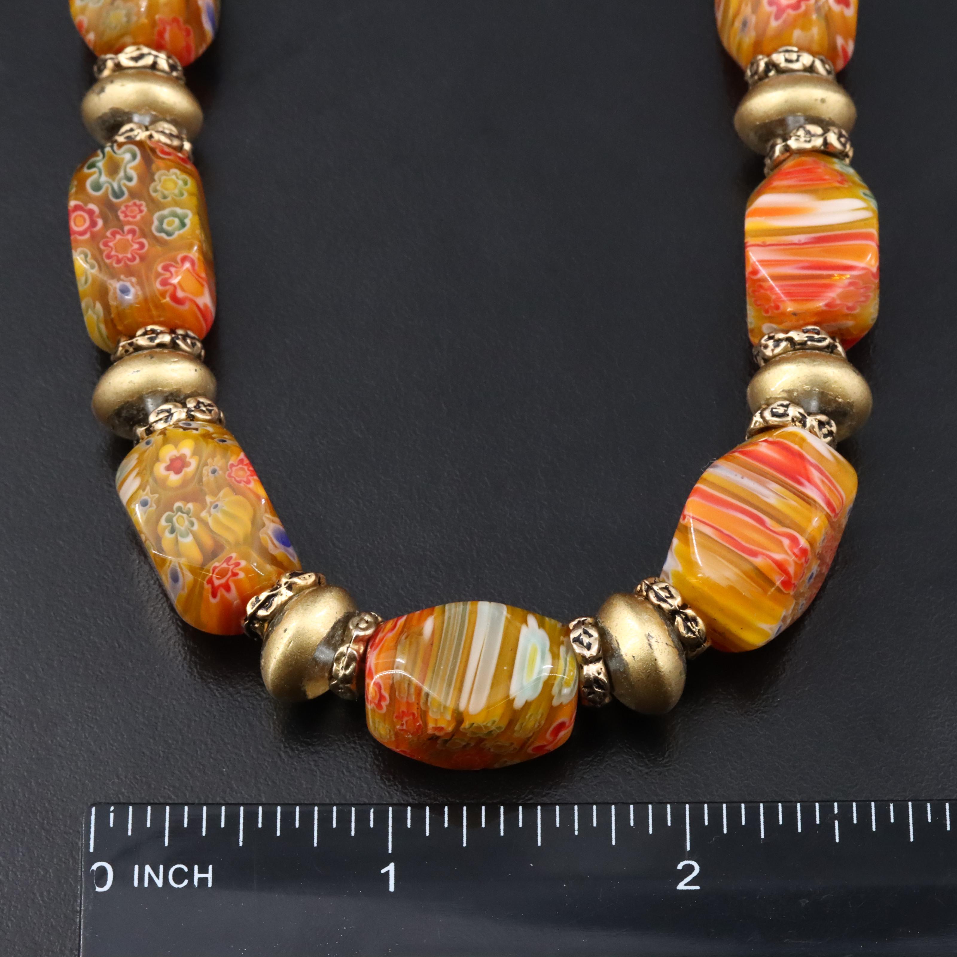 Italian Millefiori Bead Necklace
