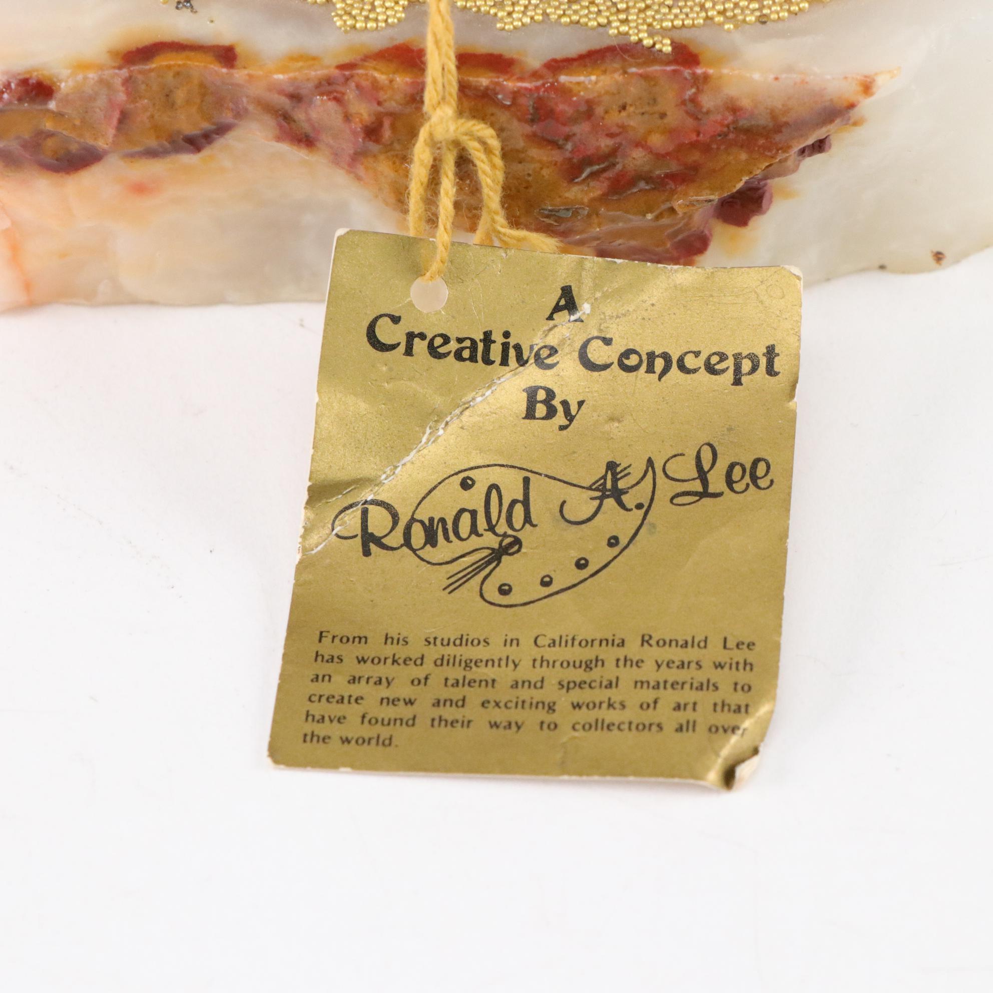 Ronald A. Lee Hand-Painted and 24K Gold Plated Clown Figurine, 1987