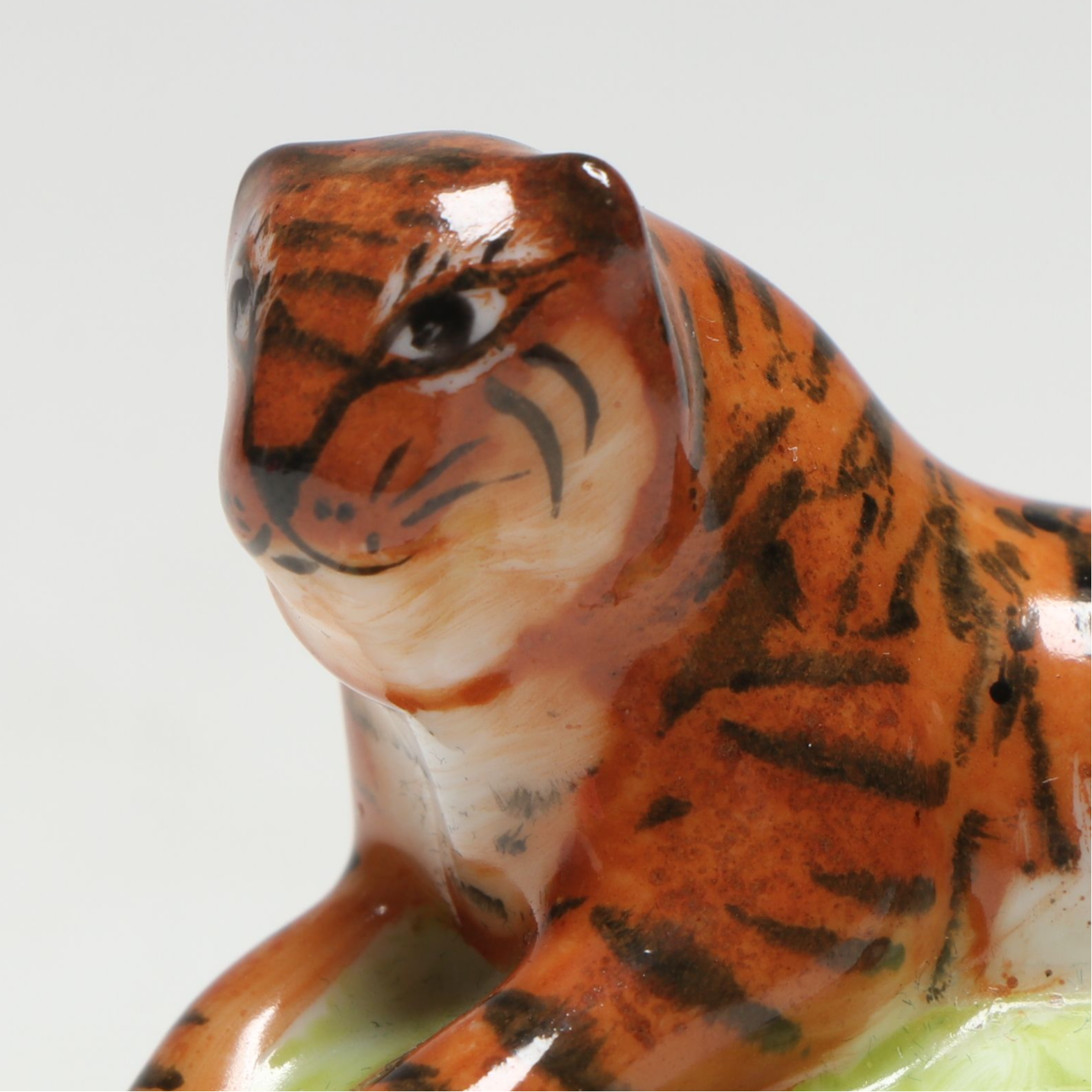 Limoges Porcelain Tiger Shaped Box
