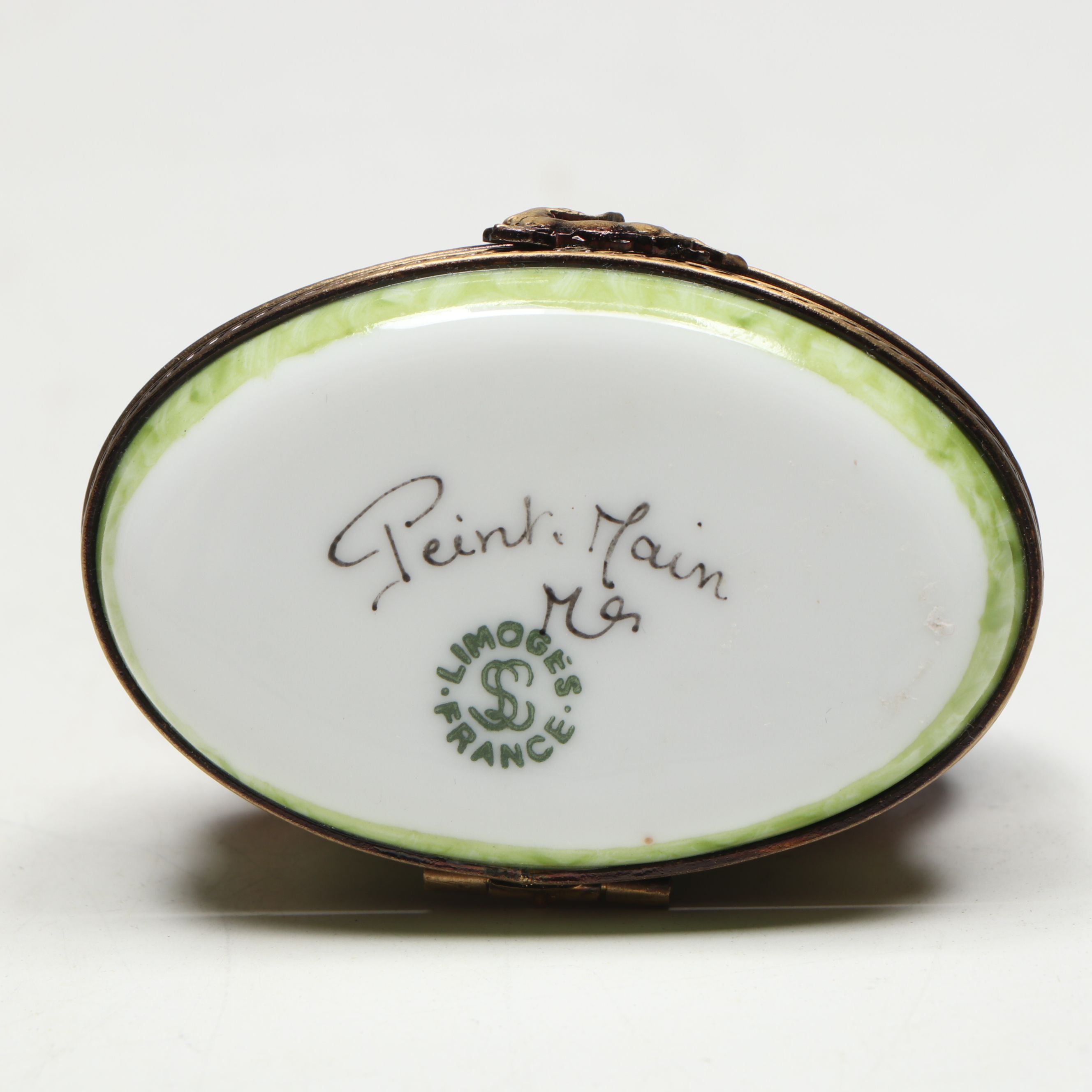 Limoges Porcelain Tiger Shaped Box