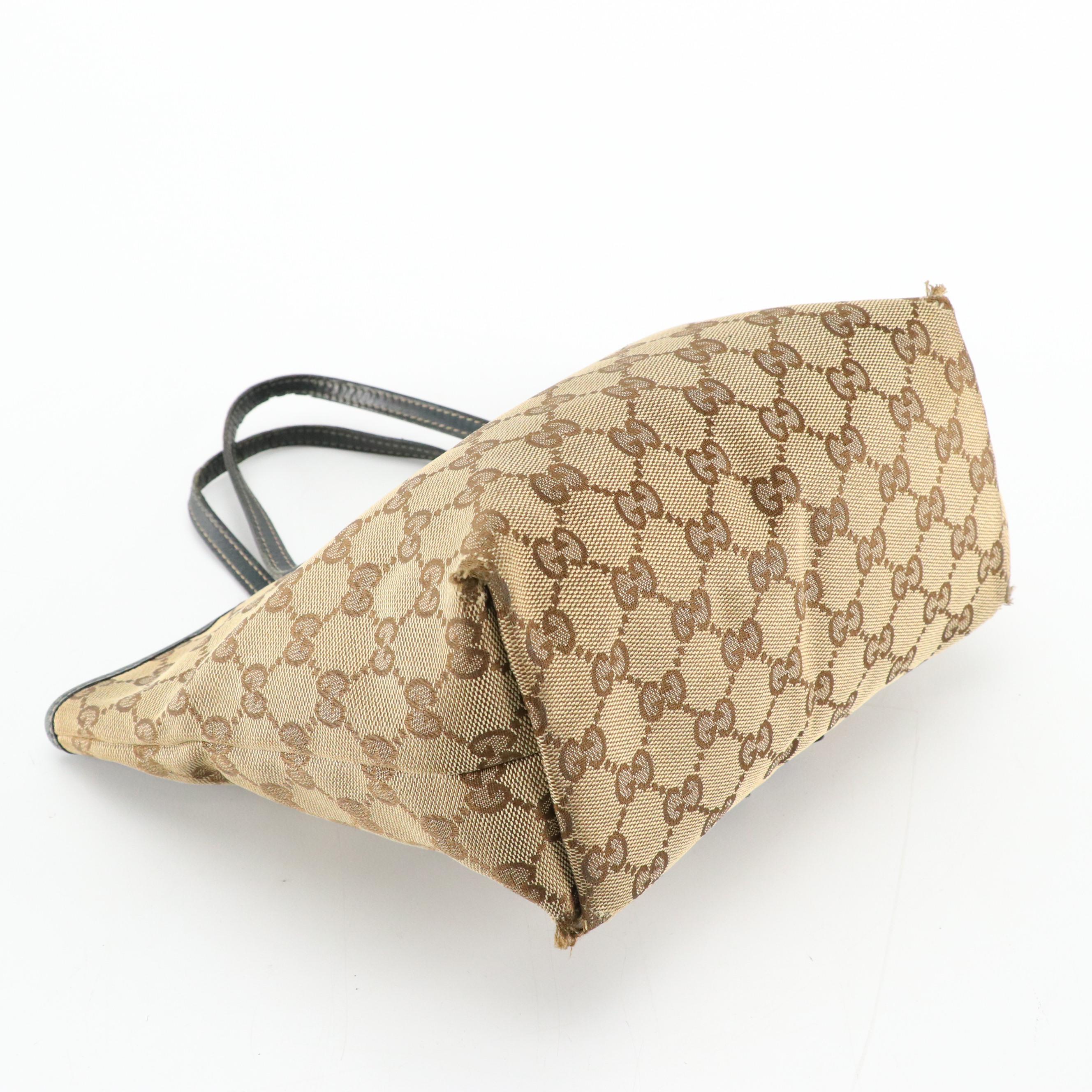 Gucci Papagarro Mini Tote in GG Canvas na dLeather