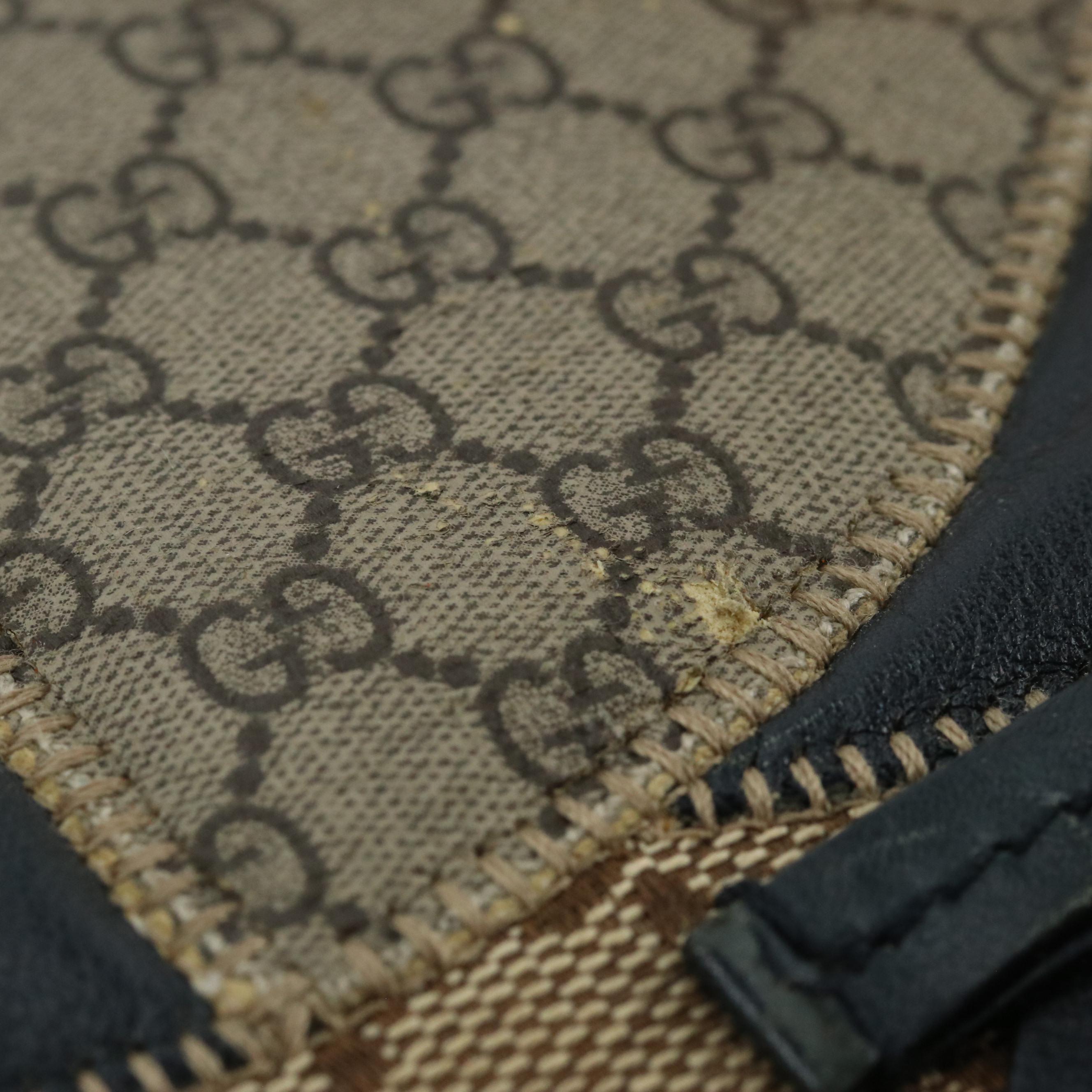 Gucci Papagarro Mini Tote in GG Canvas na dLeather