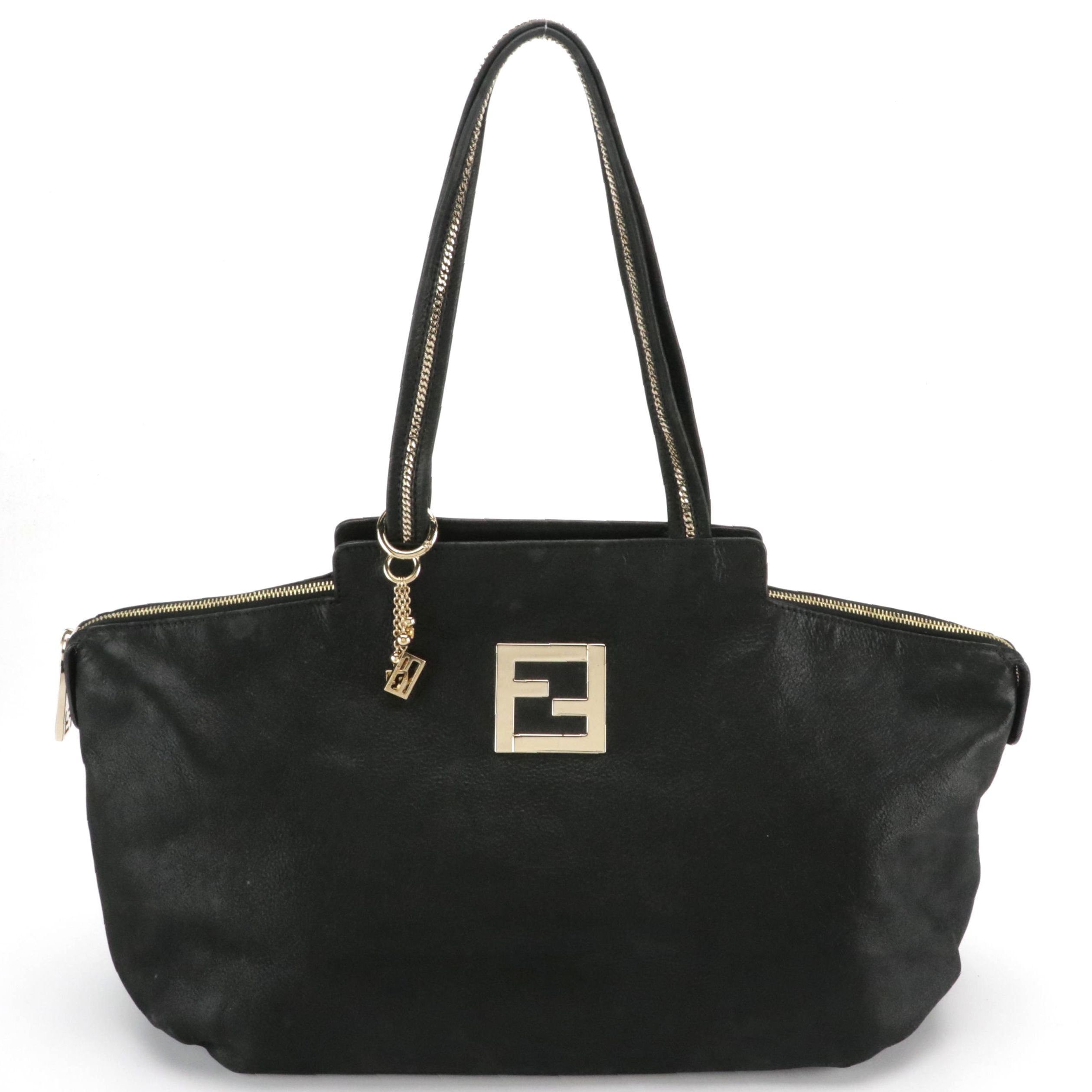 Fendi Chains Medium Tote Bag 8BR636 in Glimmer Leather
