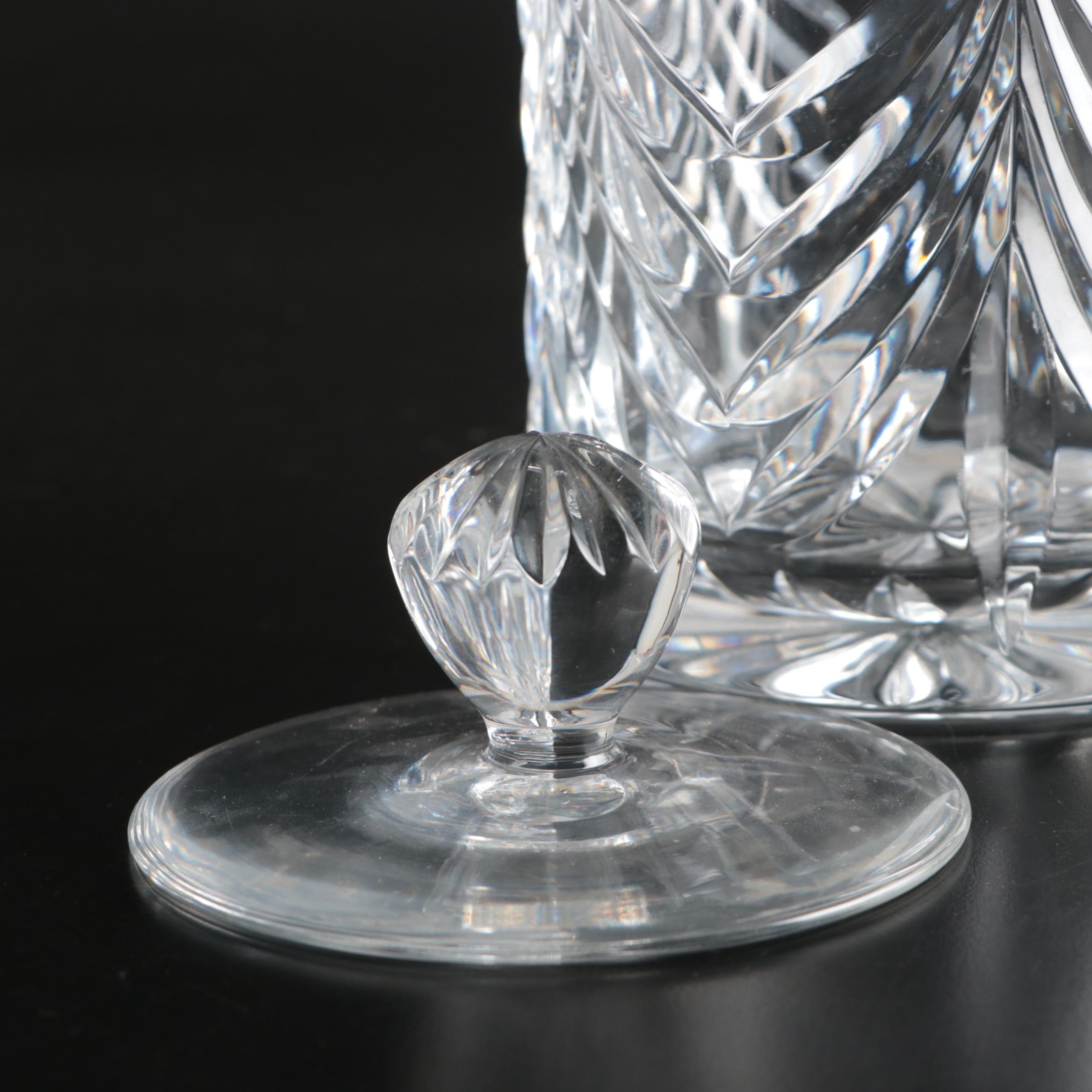 Marquis by Waterford and Mikasa Christmas Tree Cookie Jar and Dessert Dish