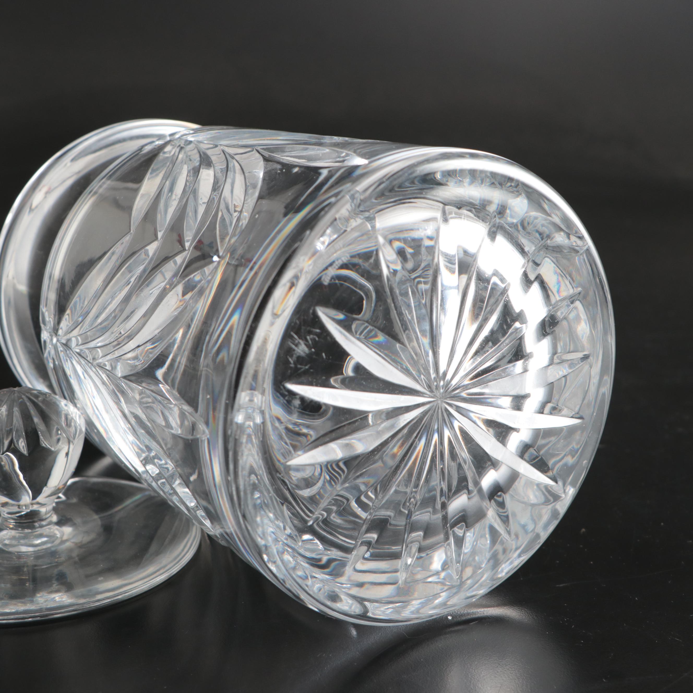 Marquis by Waterford and Mikasa Christmas Tree Cookie Jar and Dessert Dish