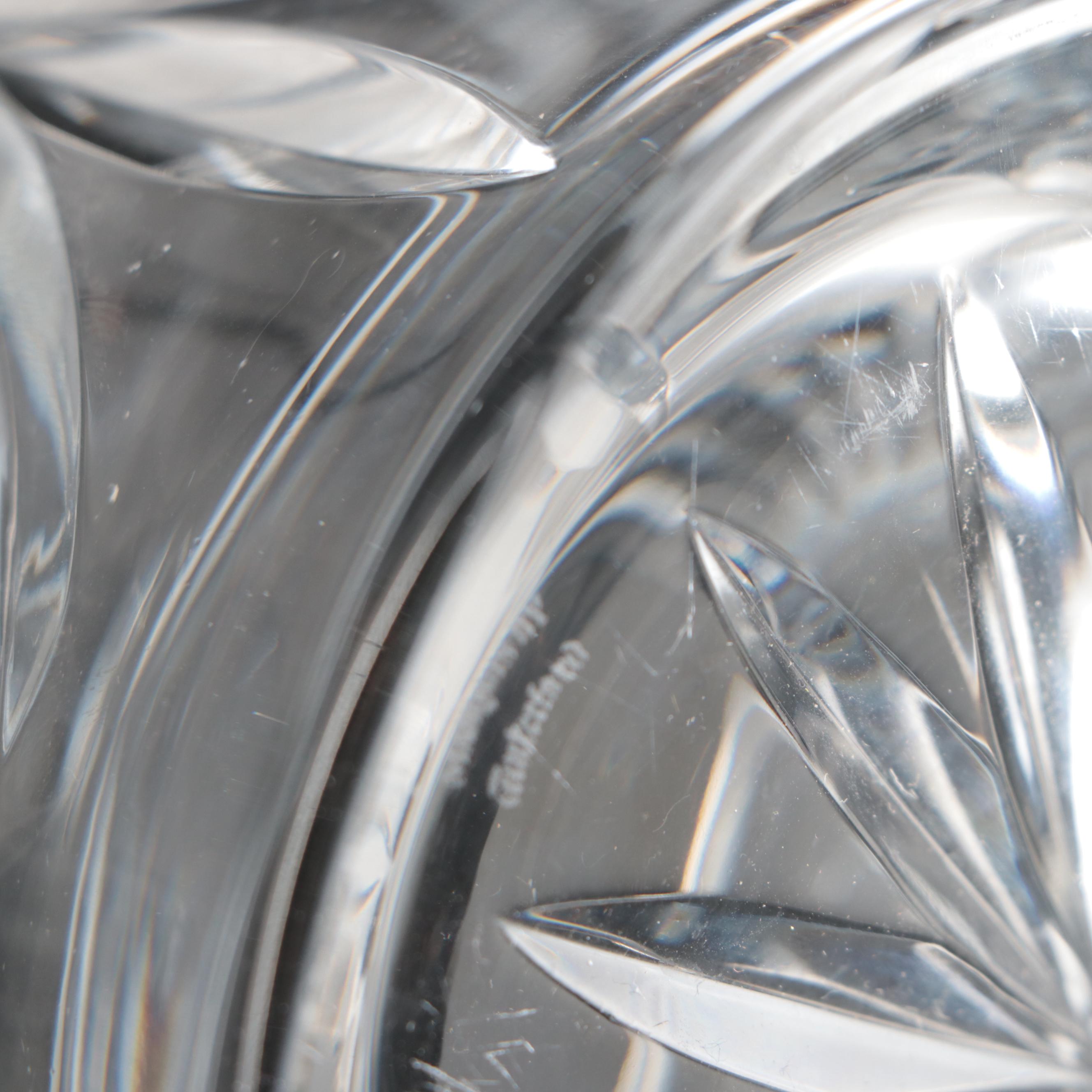 Marquis by Waterford and Mikasa Christmas Tree Cookie Jar and Dessert Dish