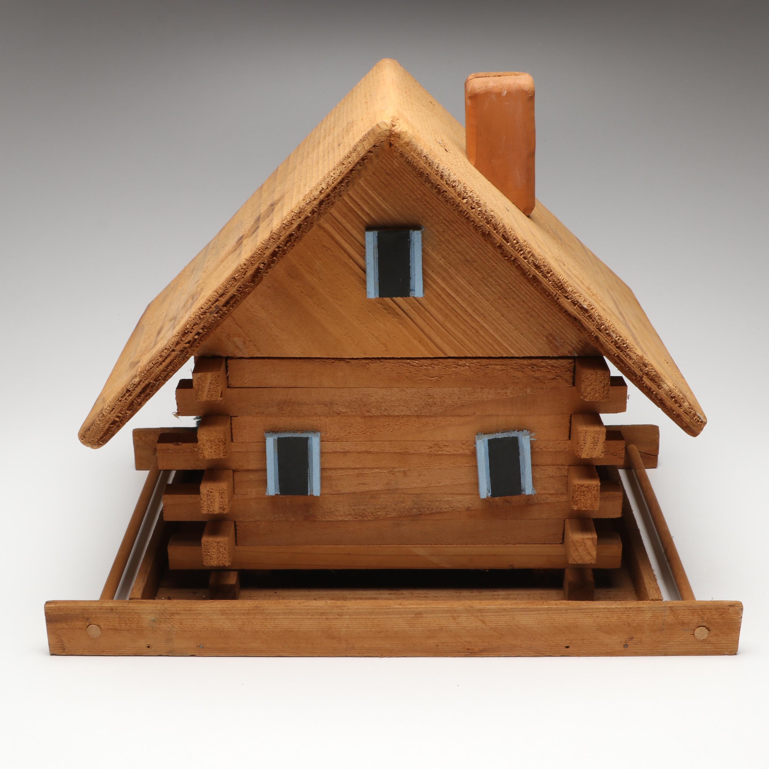 Handcrafted Christmas Style Wooden Log Cabin Décor