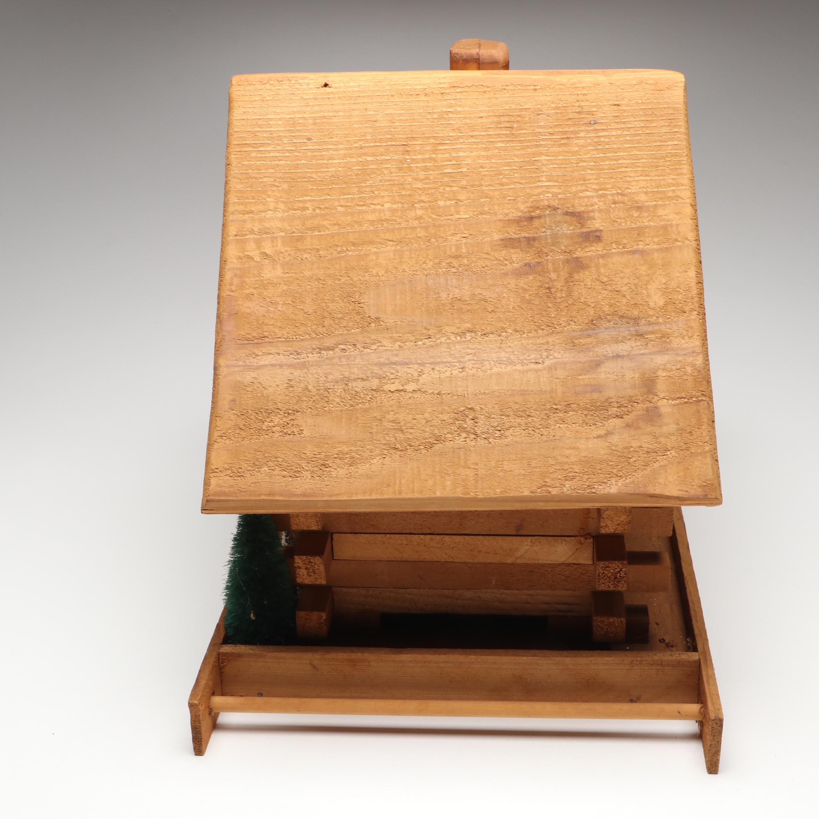 Handcrafted Christmas Style Wooden Log Cabin Décor