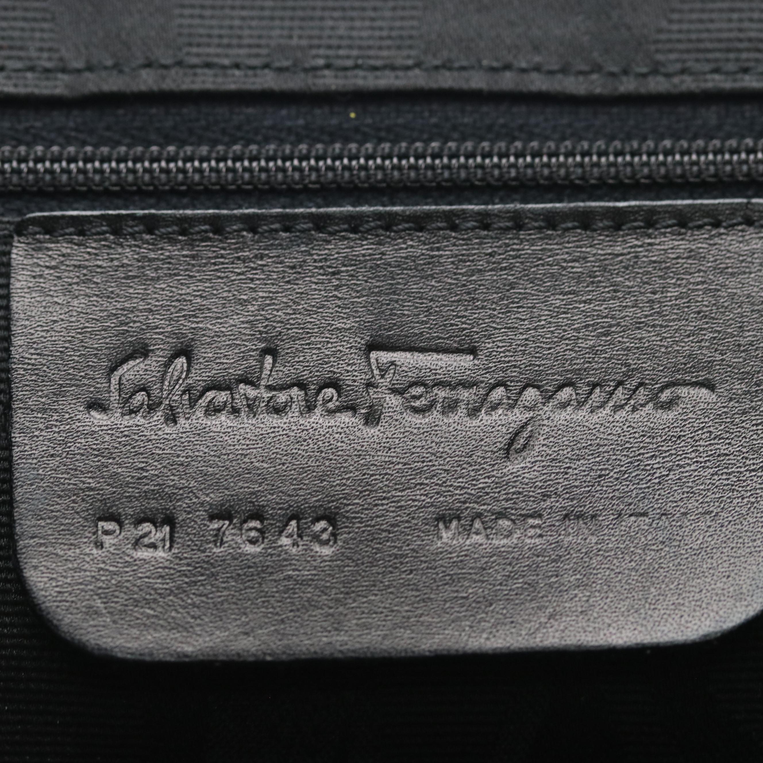 Salvatore Ferragamo Vara Shoulder Bag in Yellow/Green Suede