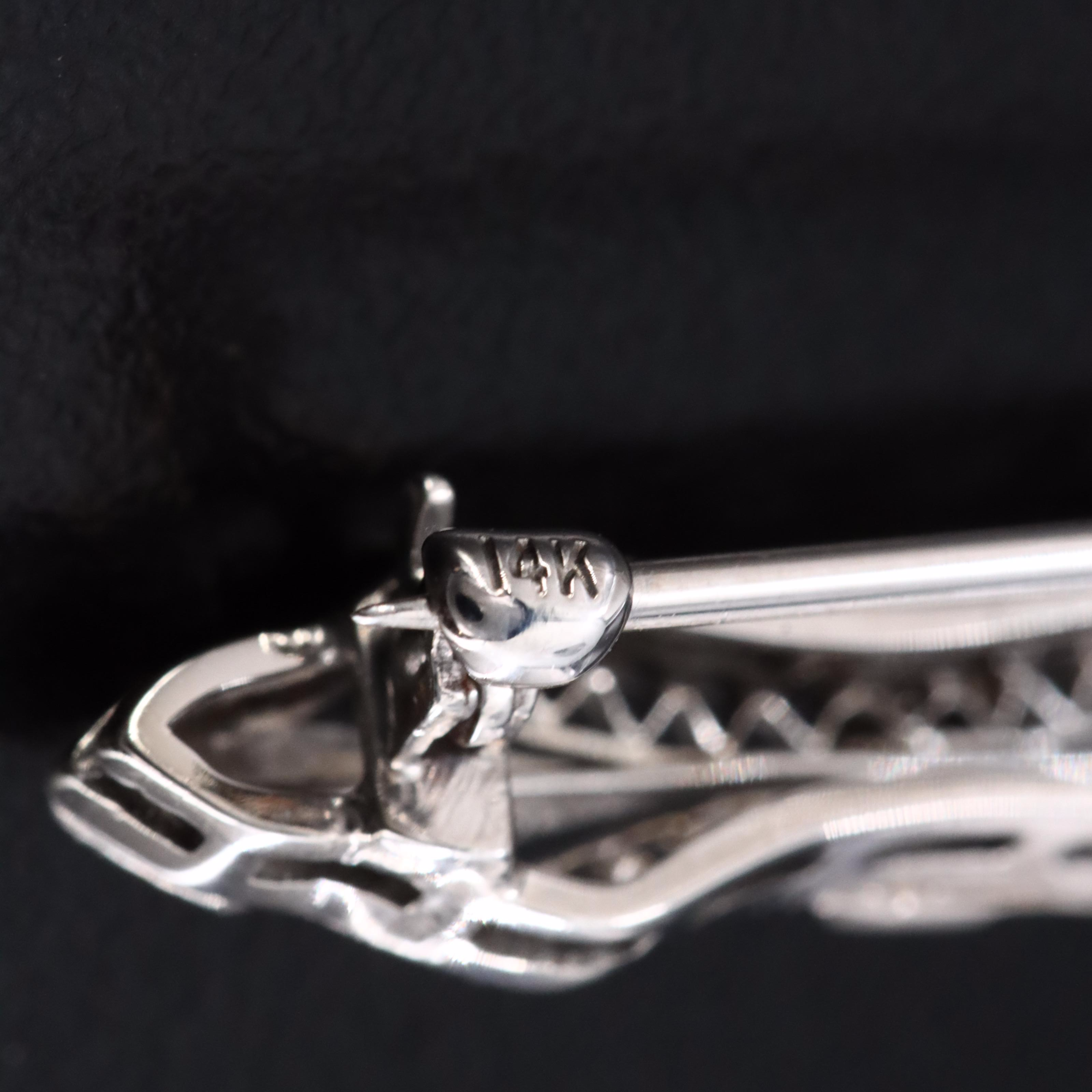 Art Deco 14K Ruby Bar Pin