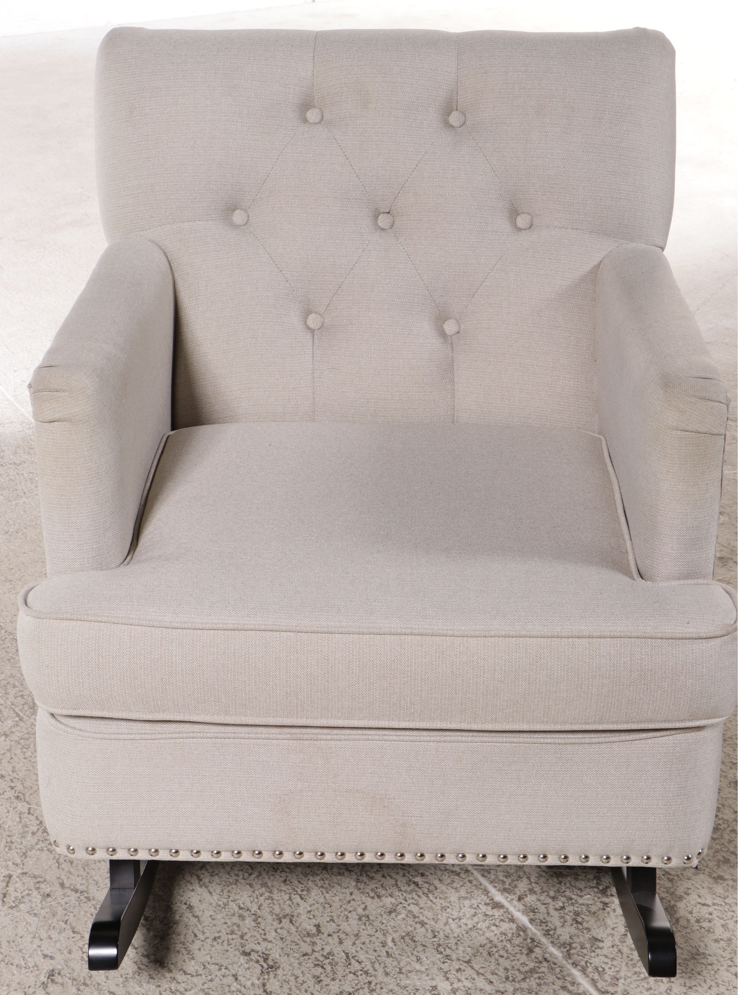 Contemporary Tufted and Upholstered Rocking Chair