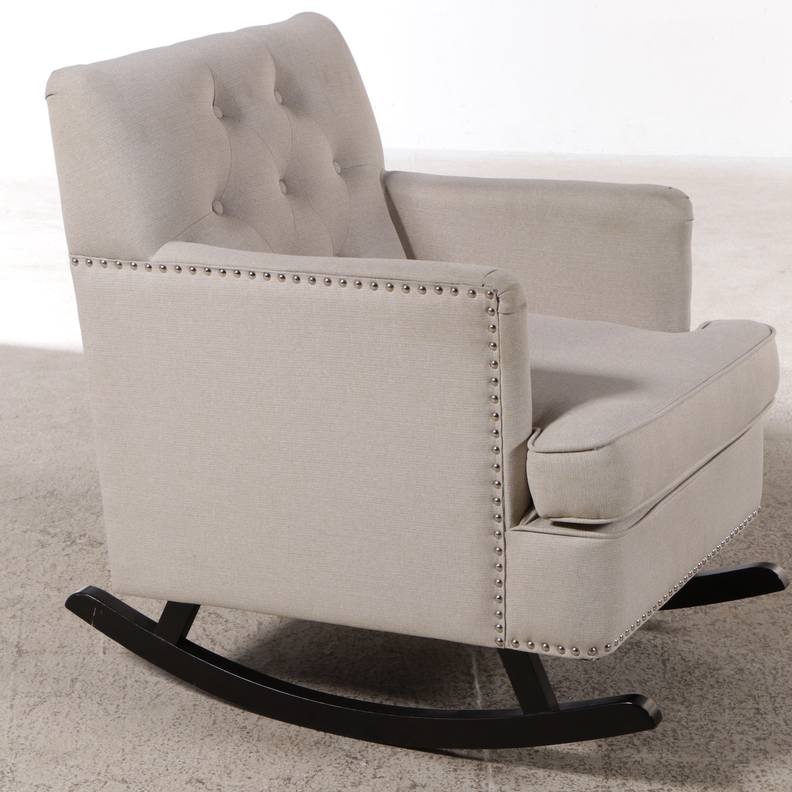 Contemporary Tufted and Upholstered Rocking Chair