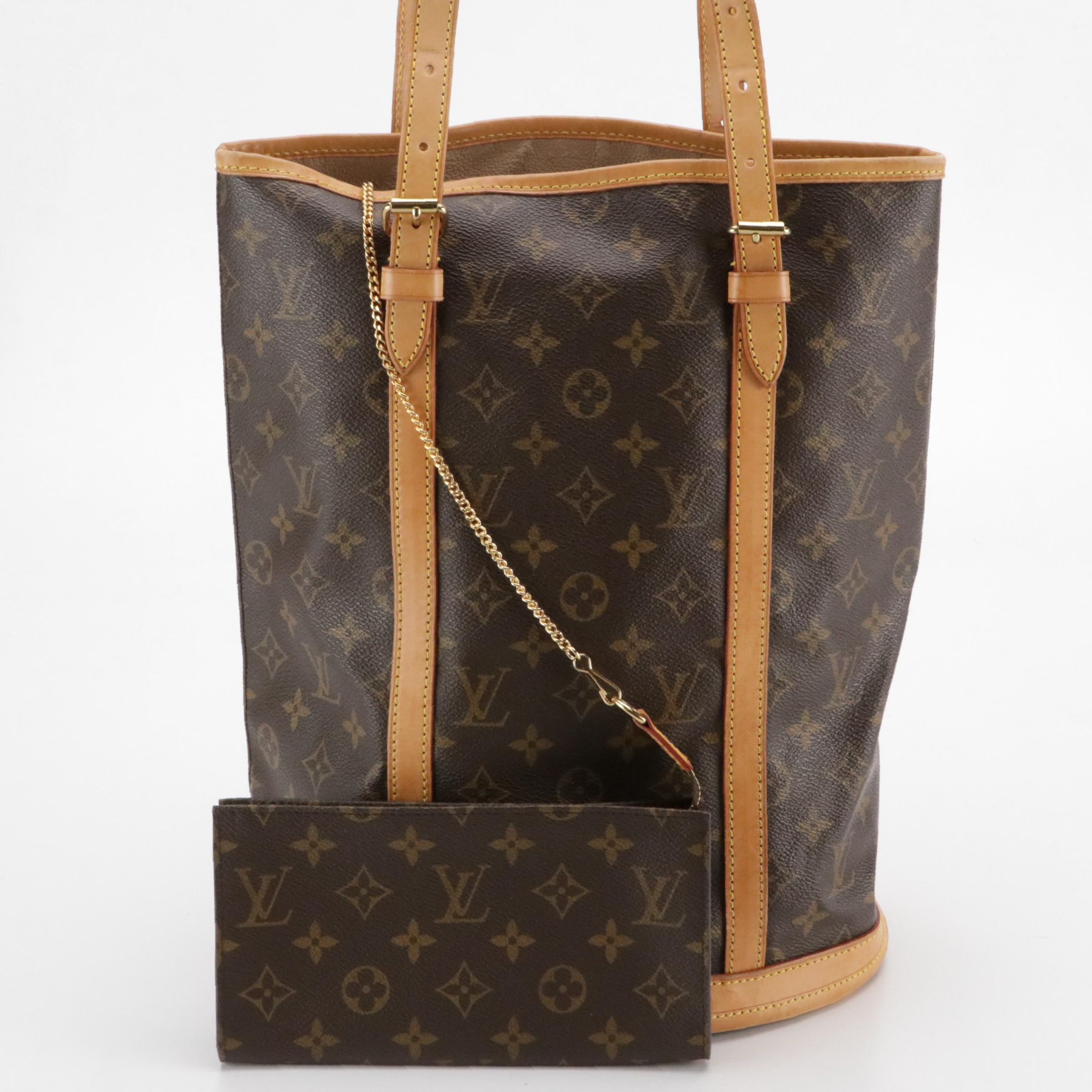 Louis Vuitton Bucket Bag GM with Pouch in Monogram Canvas and Vachetta Leather