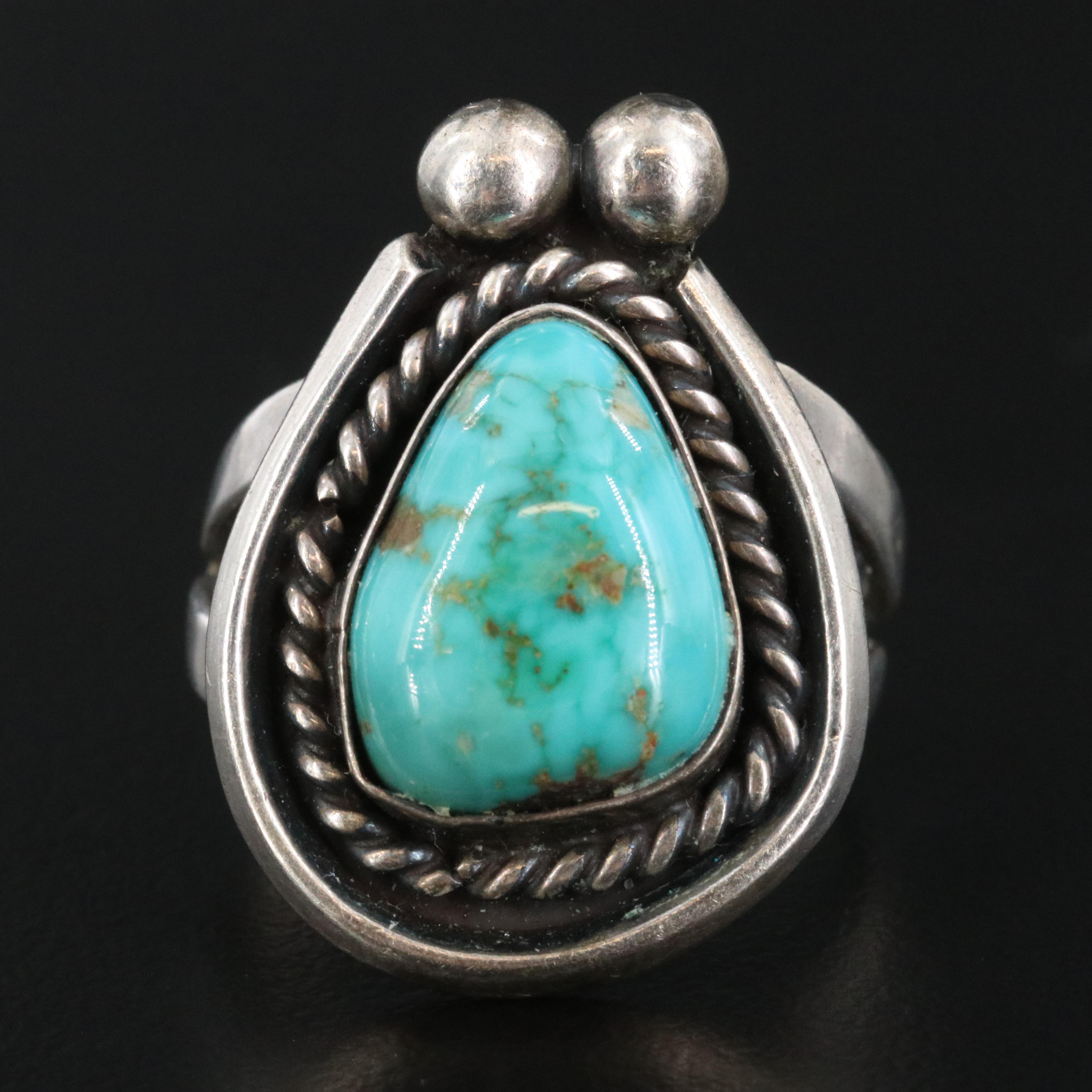 Southwestern Turquoise Sterling  Ring