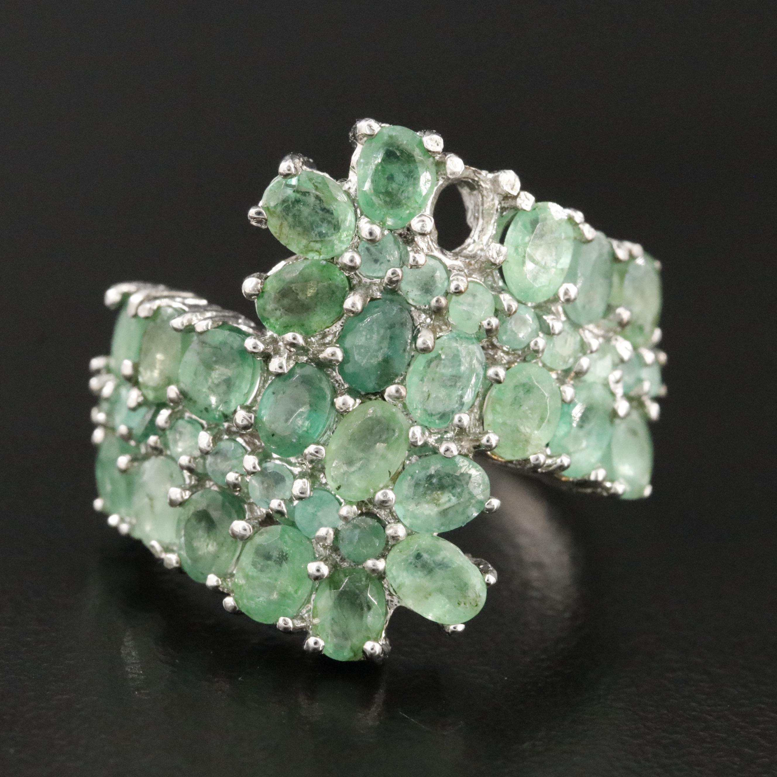 Sterling Emerald Ring