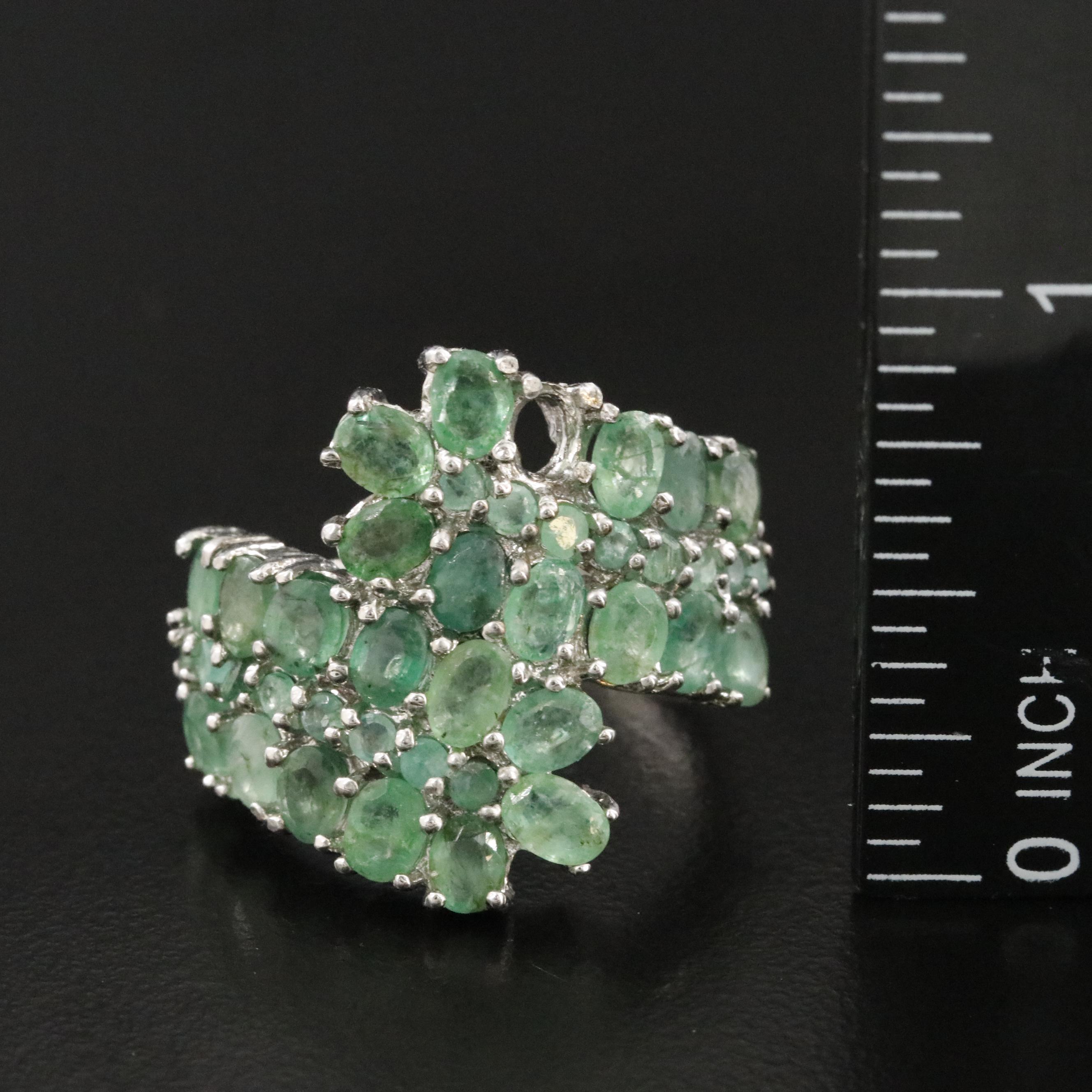 Sterling Emerald Ring