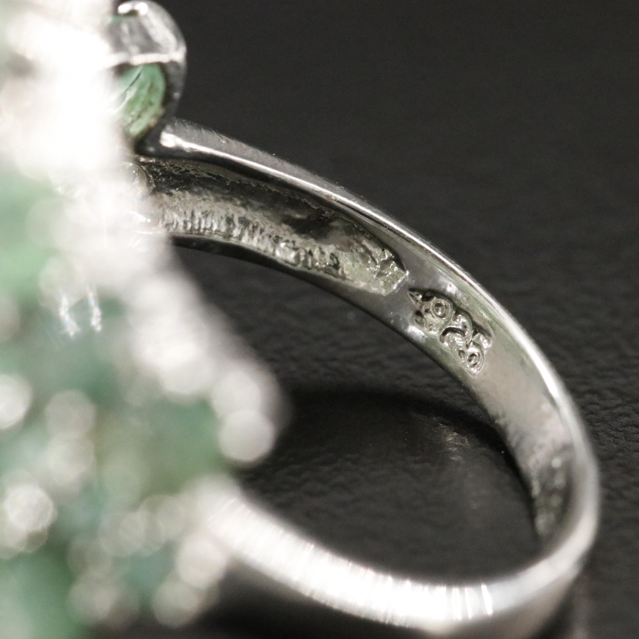 Sterling Emerald Ring