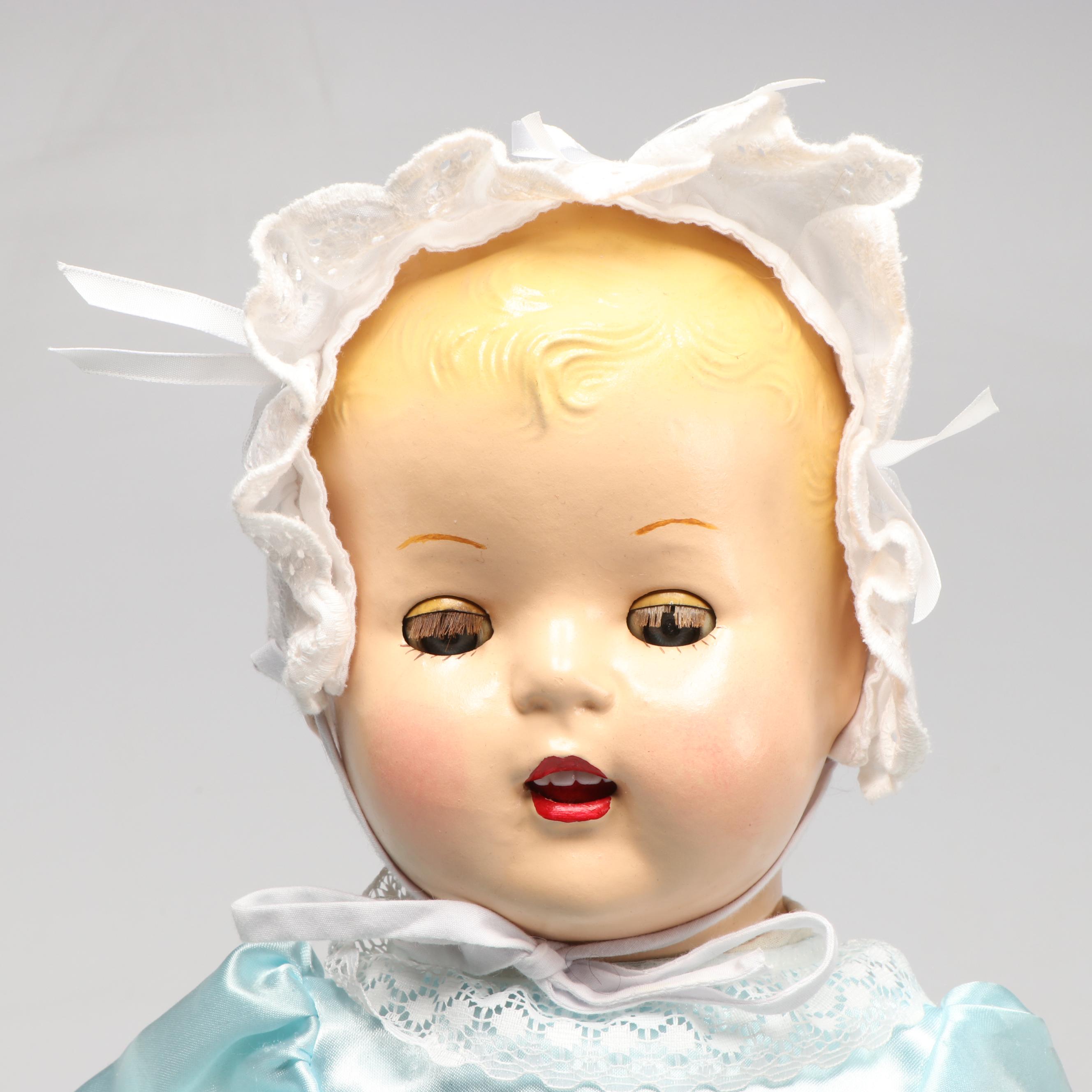 Composite Sleepy-Eyed Dolls with Handmade Clothing