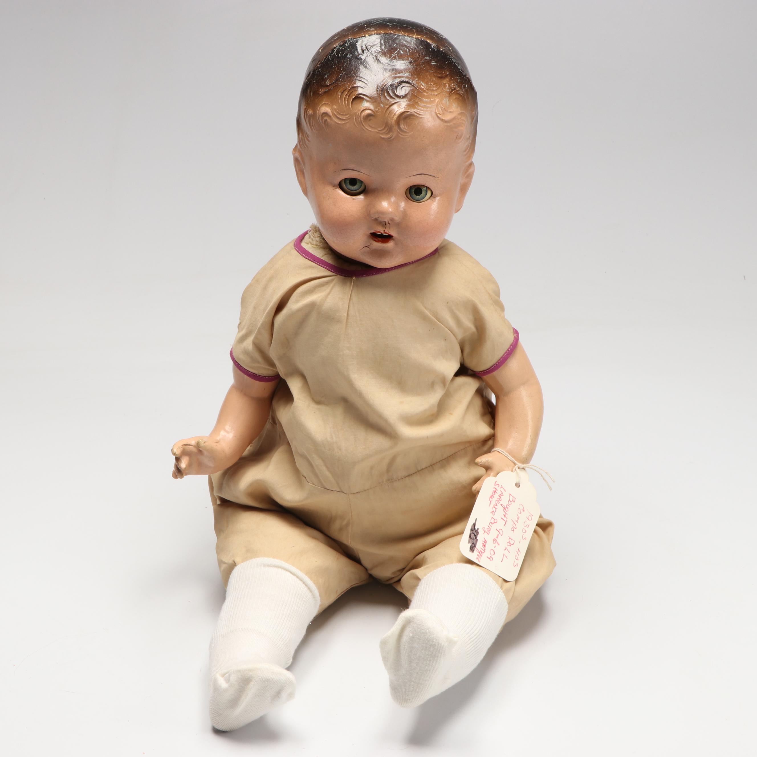 Composite Sleepy-Eyed Dolls with Handmade Clothing