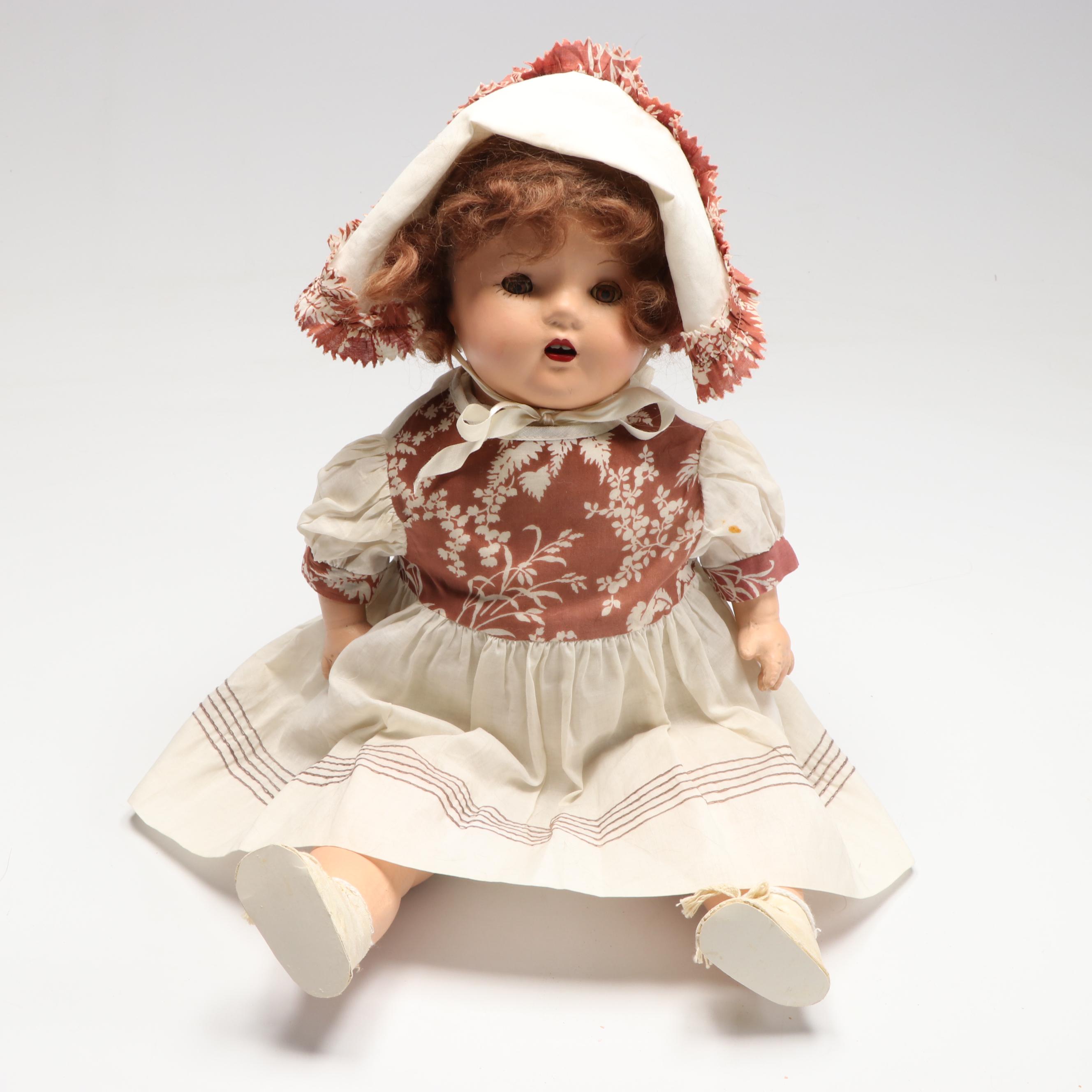 Composite Sleepy-Eyed Dolls with Handmade Clothing