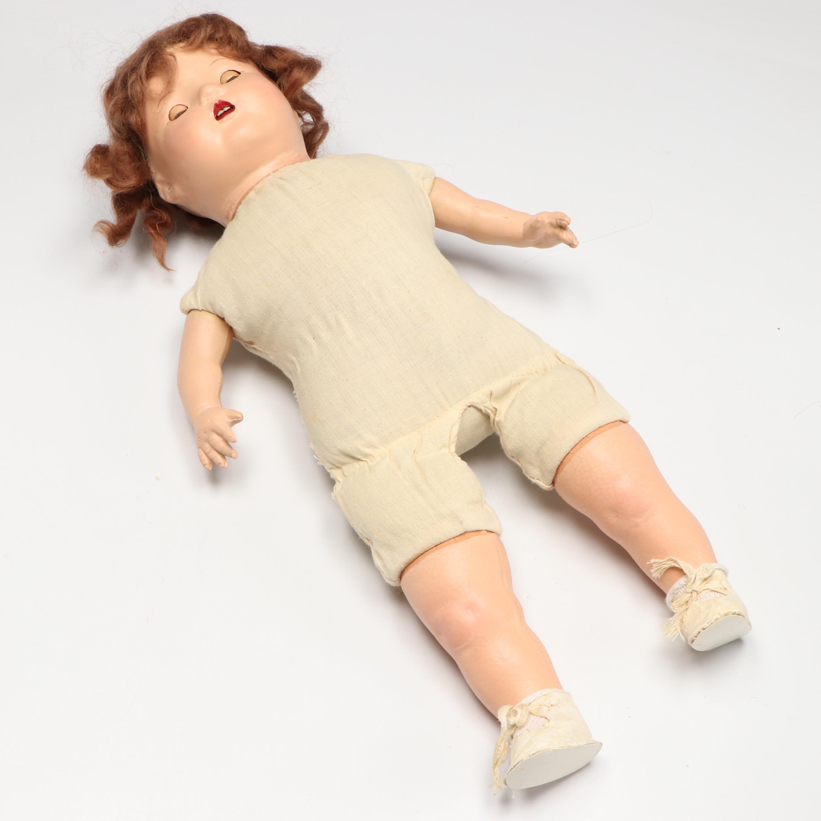 Composite Sleepy-Eyed Dolls with Handmade Clothing