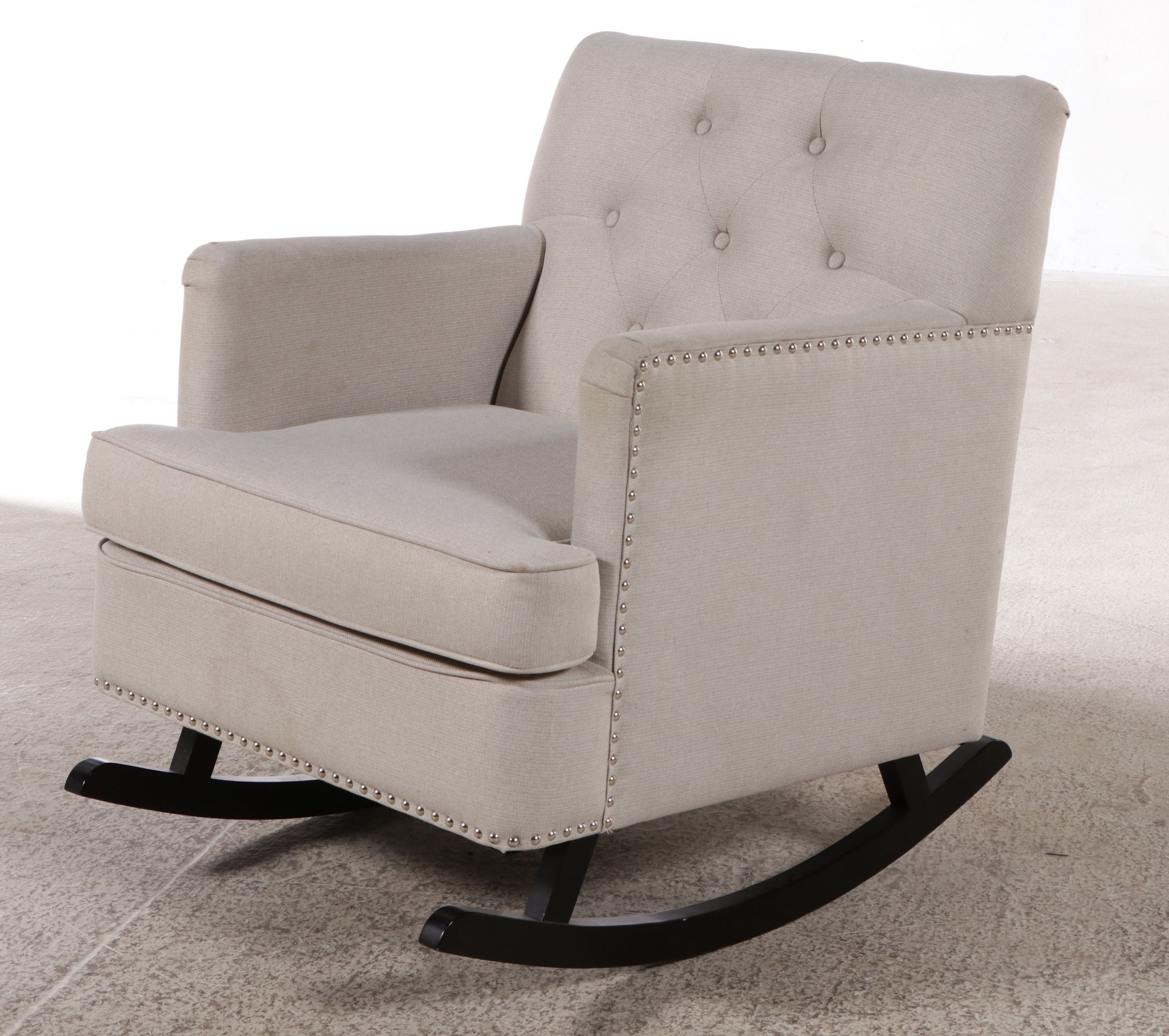 Contemporary Tufted and Upholstered Rocking Chair
