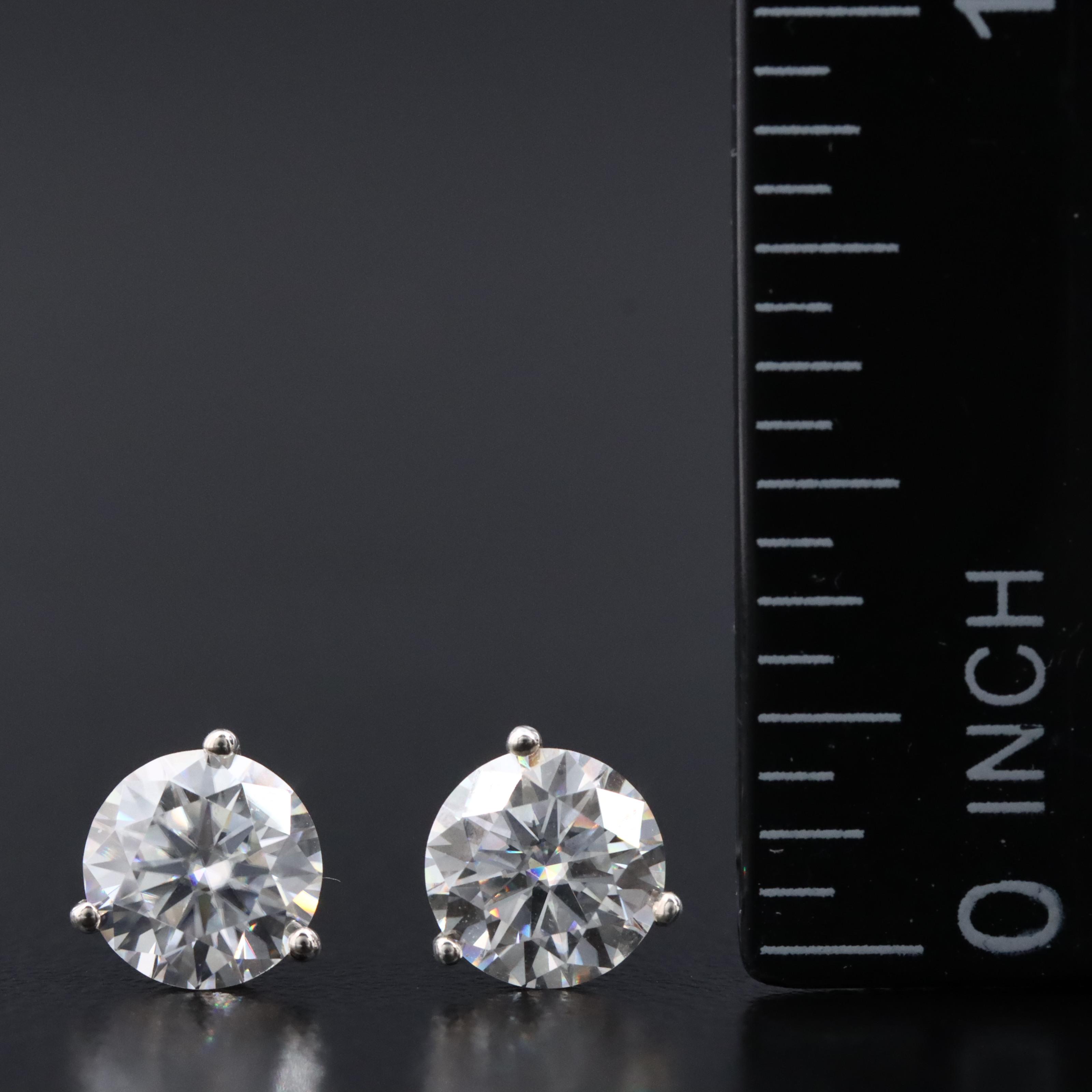 Sterling Moissanite Stud Earrings
