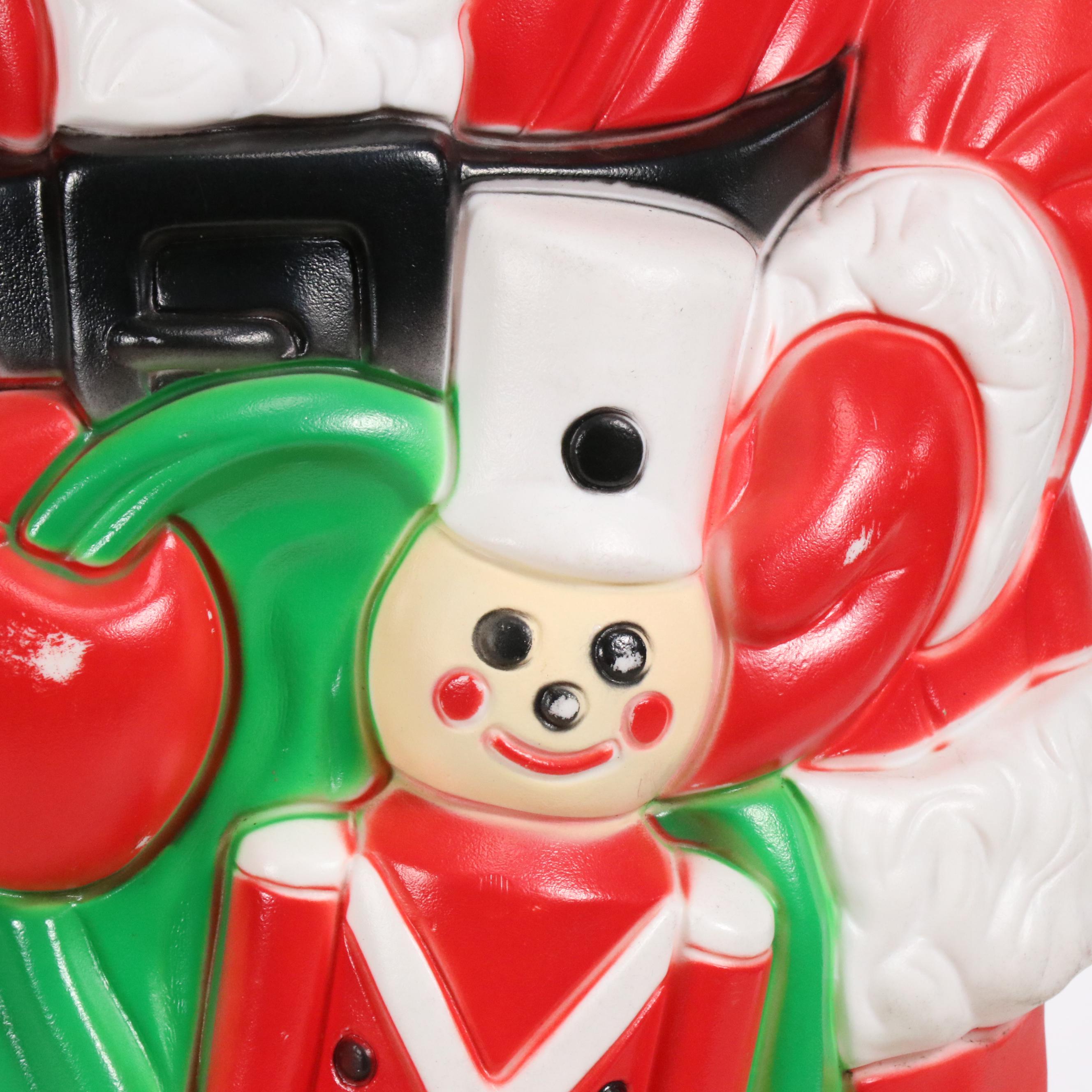 Illuminated Plastic Santa Claus Floor Figure