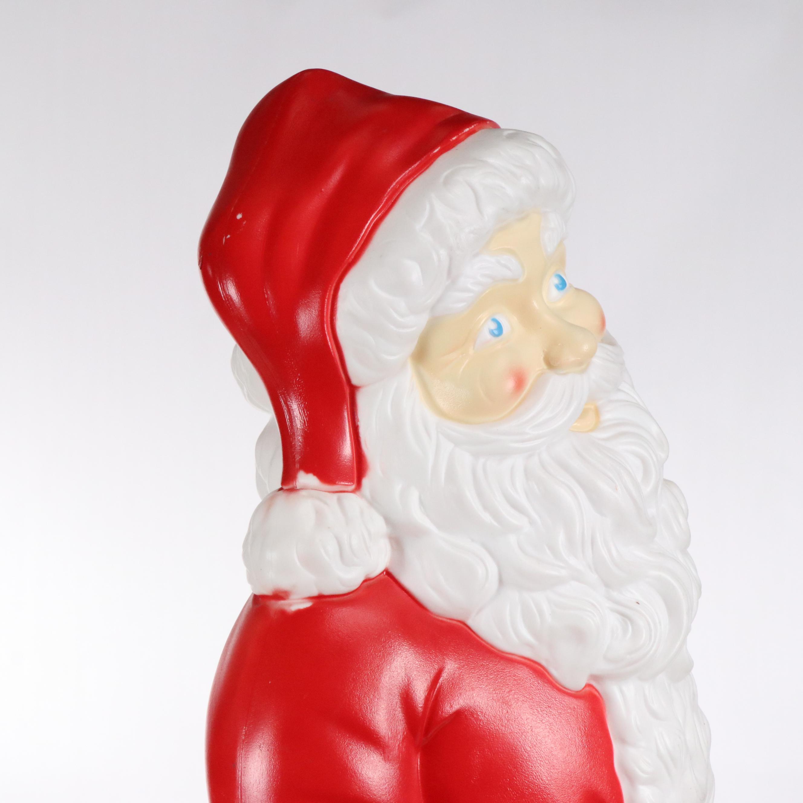 Illuminated Plastic Santa Claus Floor Figure