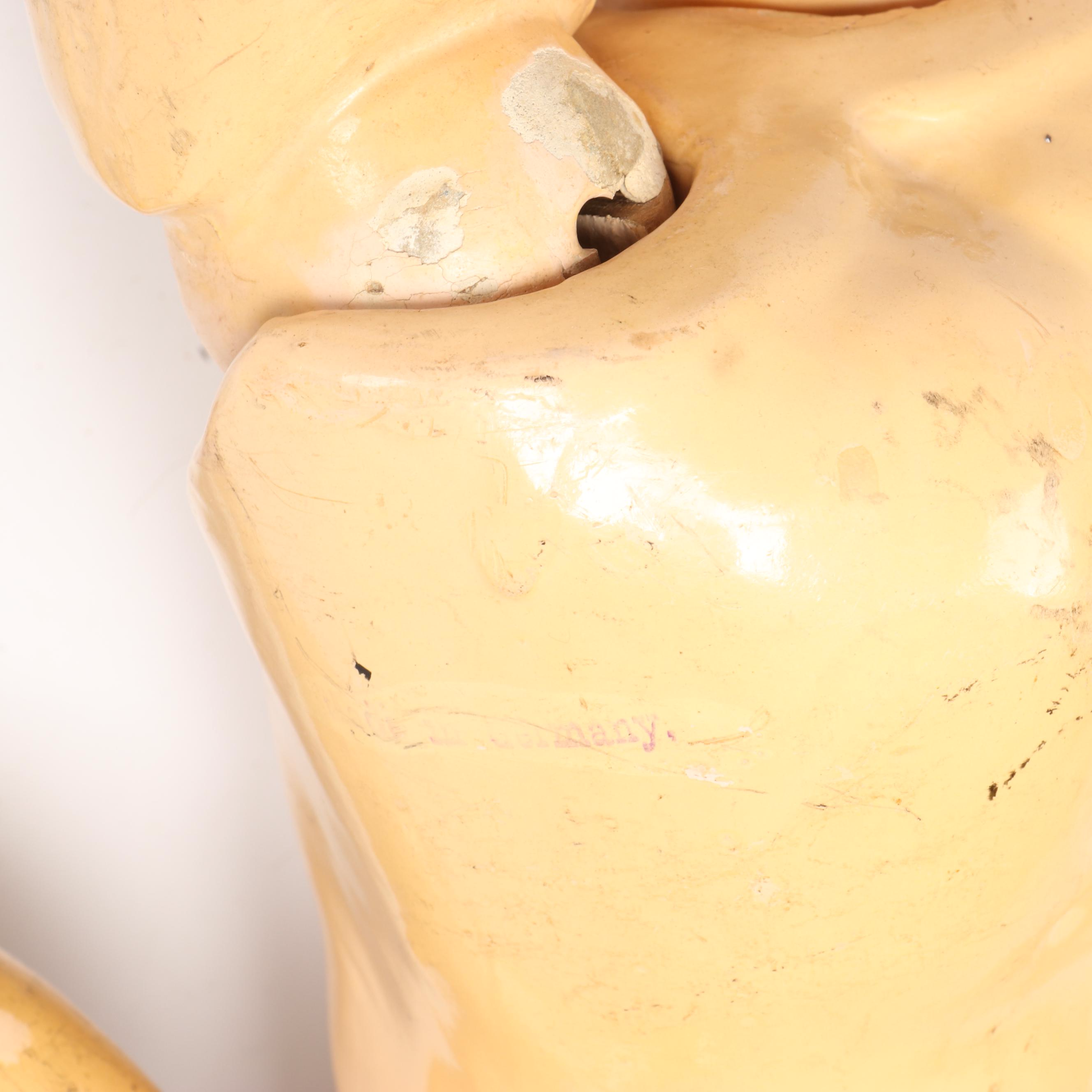 Simon & Halbig 1079 Bisque Head Doll with Green Velvet Dress, Early 20th Century