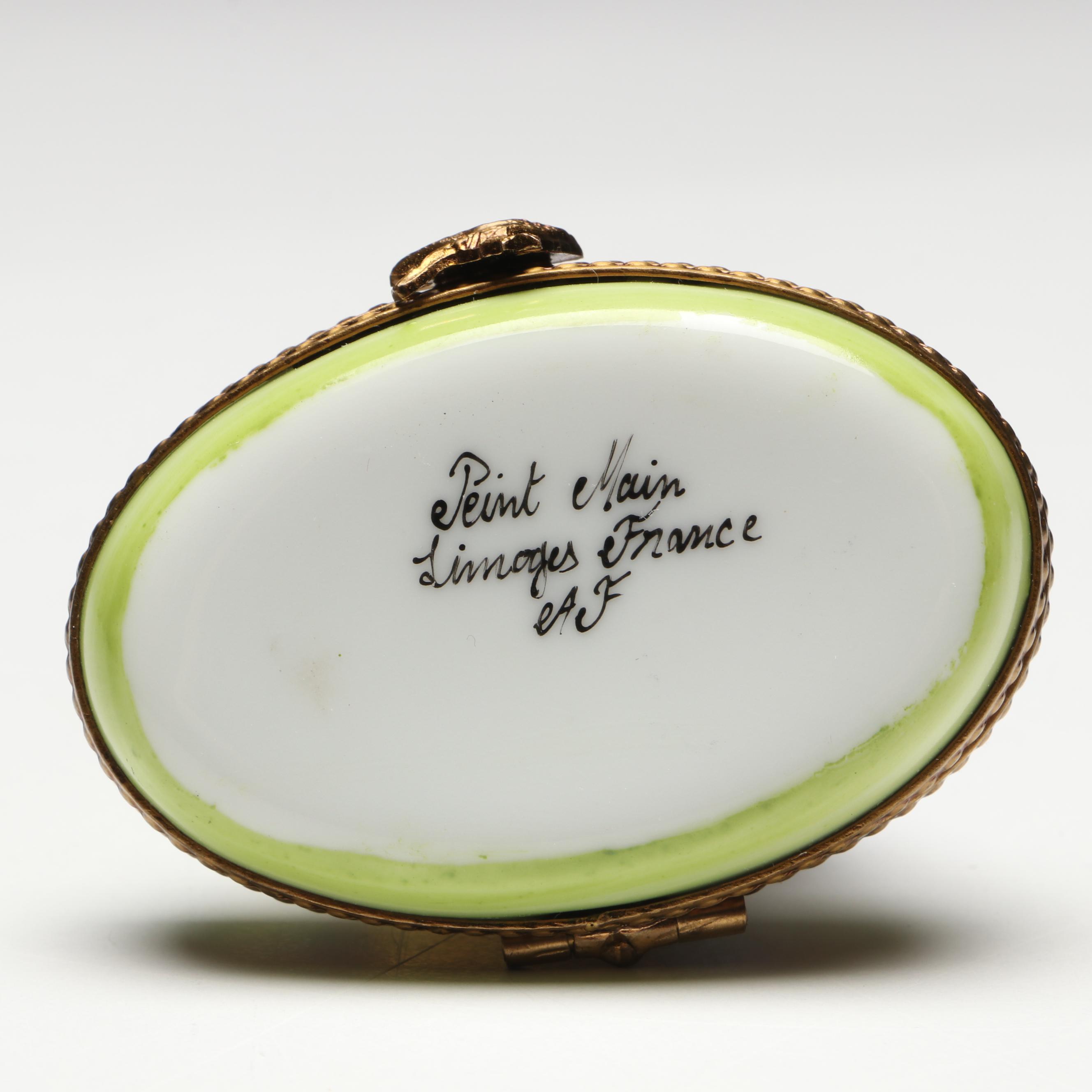 French Hand-Painted Tropical Parrot Limoges Box