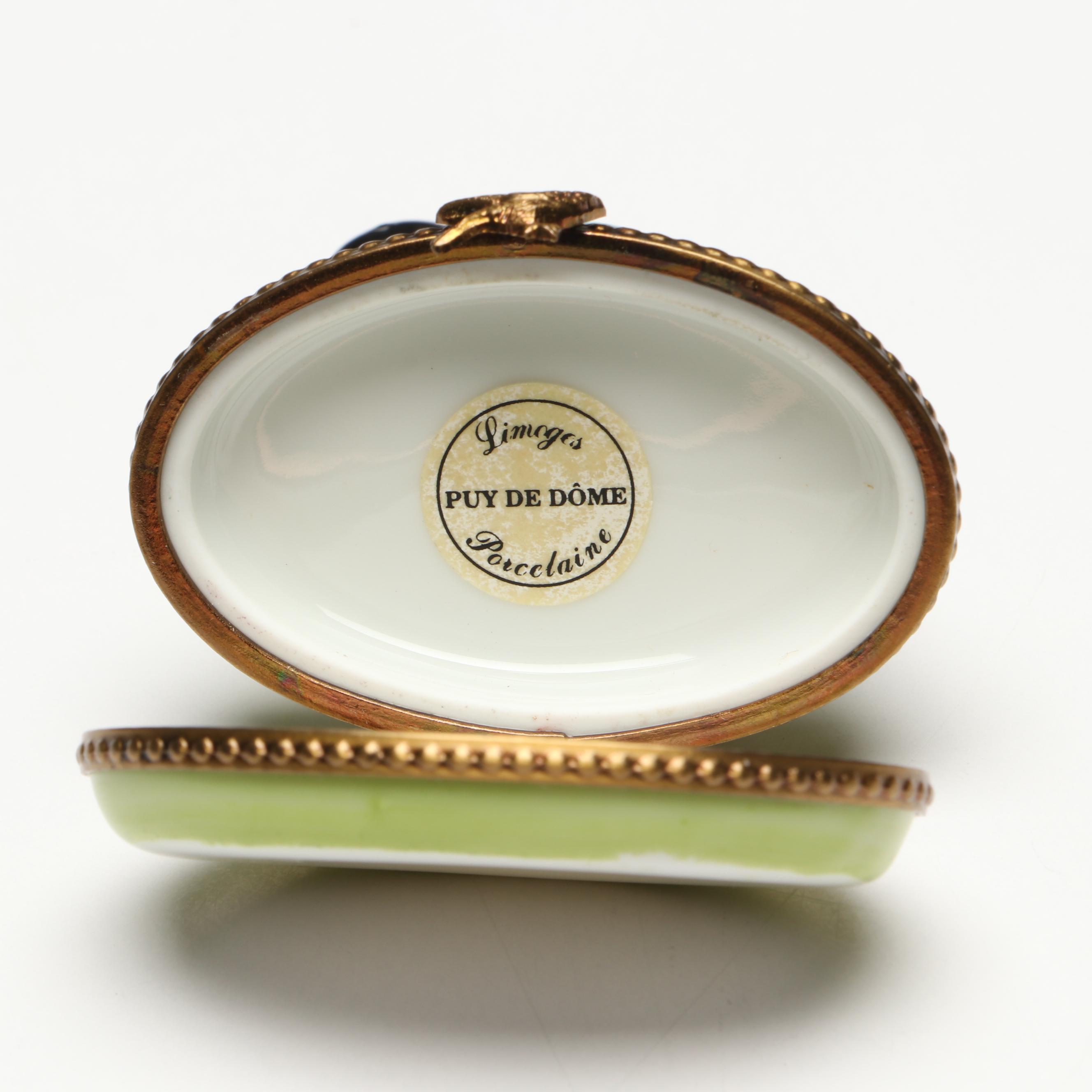 French Hand-Painted Tropical Parrot Limoges Box