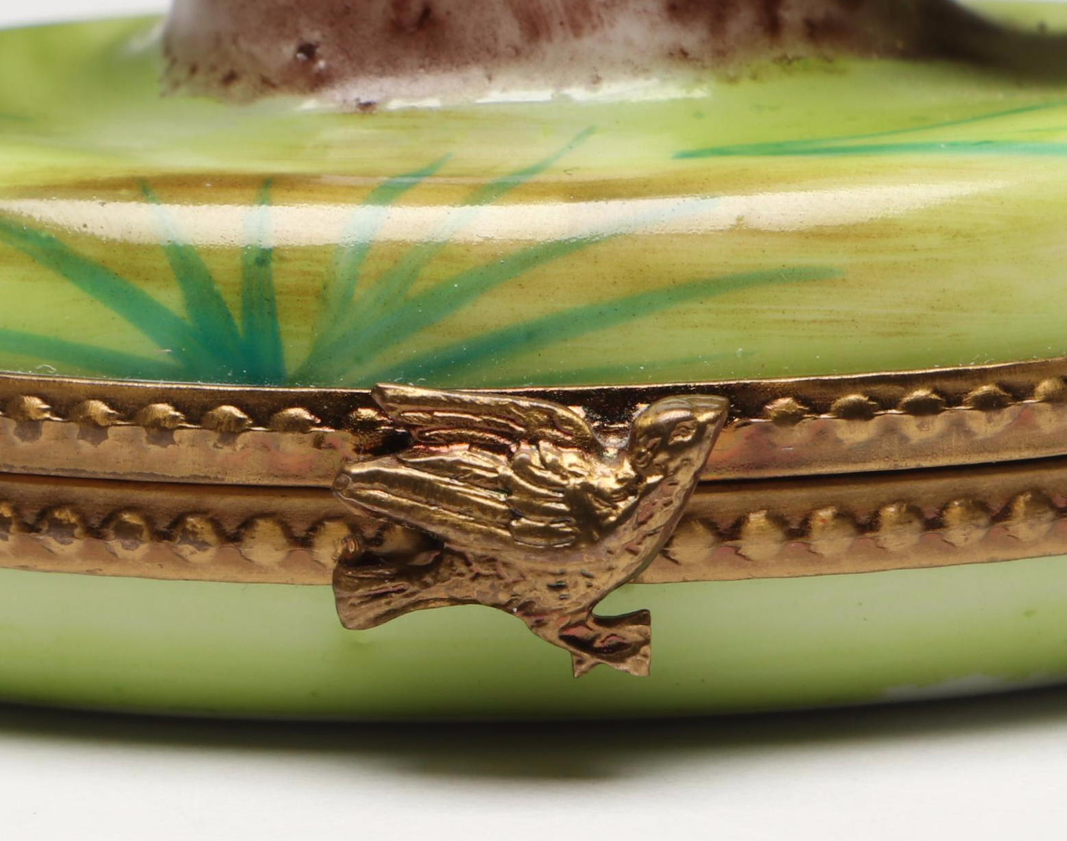 French Hand-Painted Tropical Parrot Limoges Box